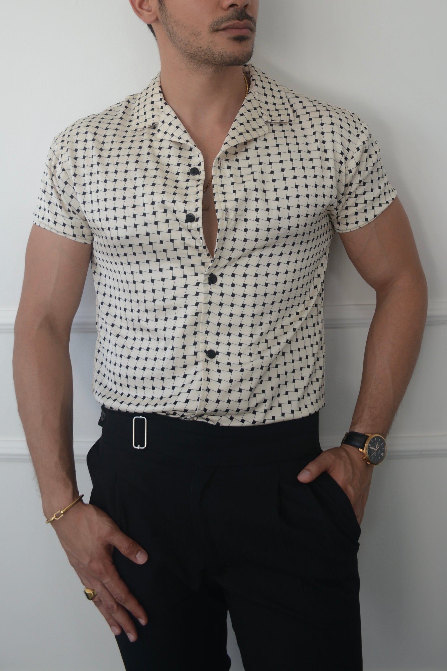 Camisa Beige Plaid | Sprezzatura