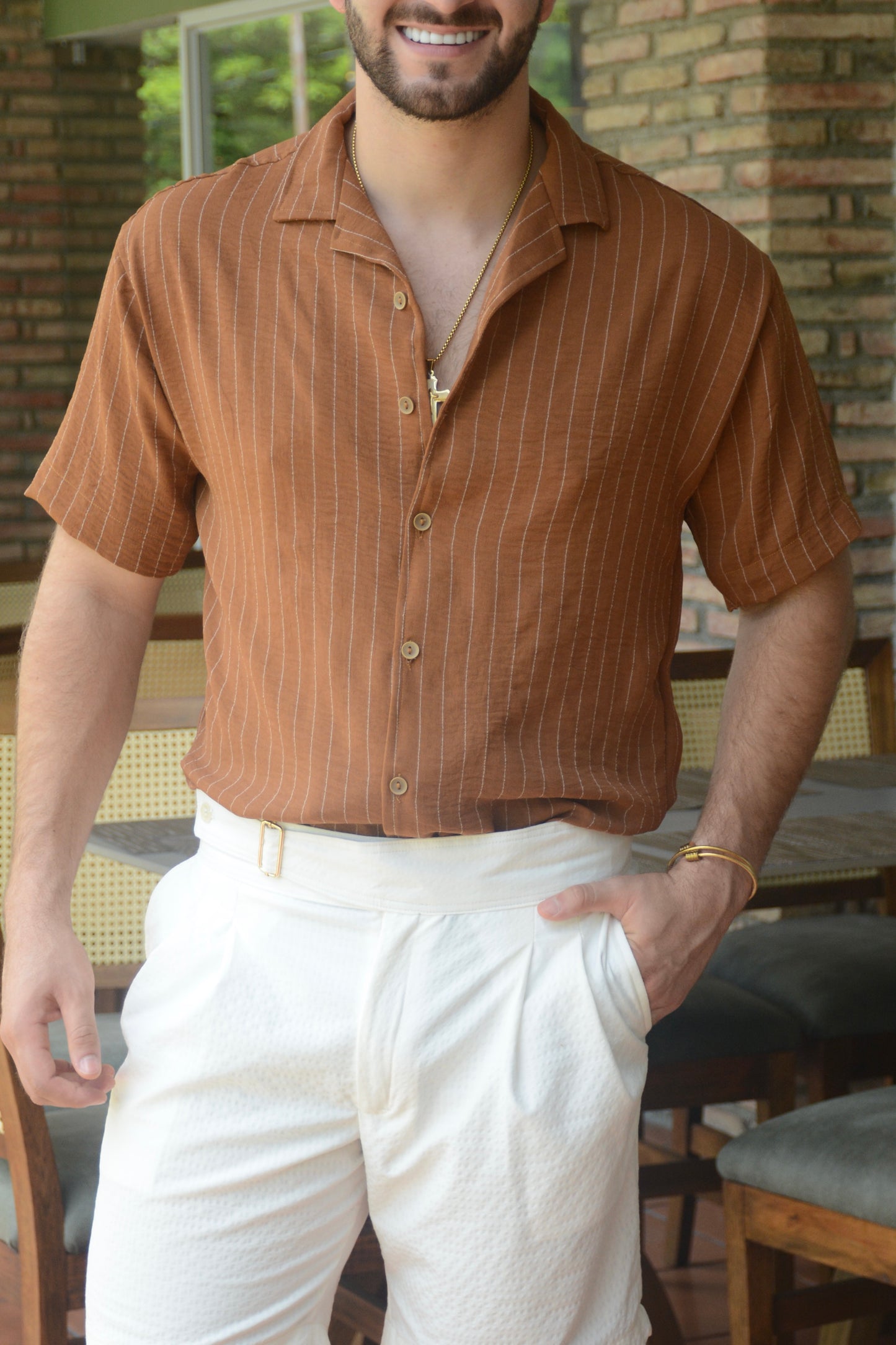 Camisa Terracotta Stripes