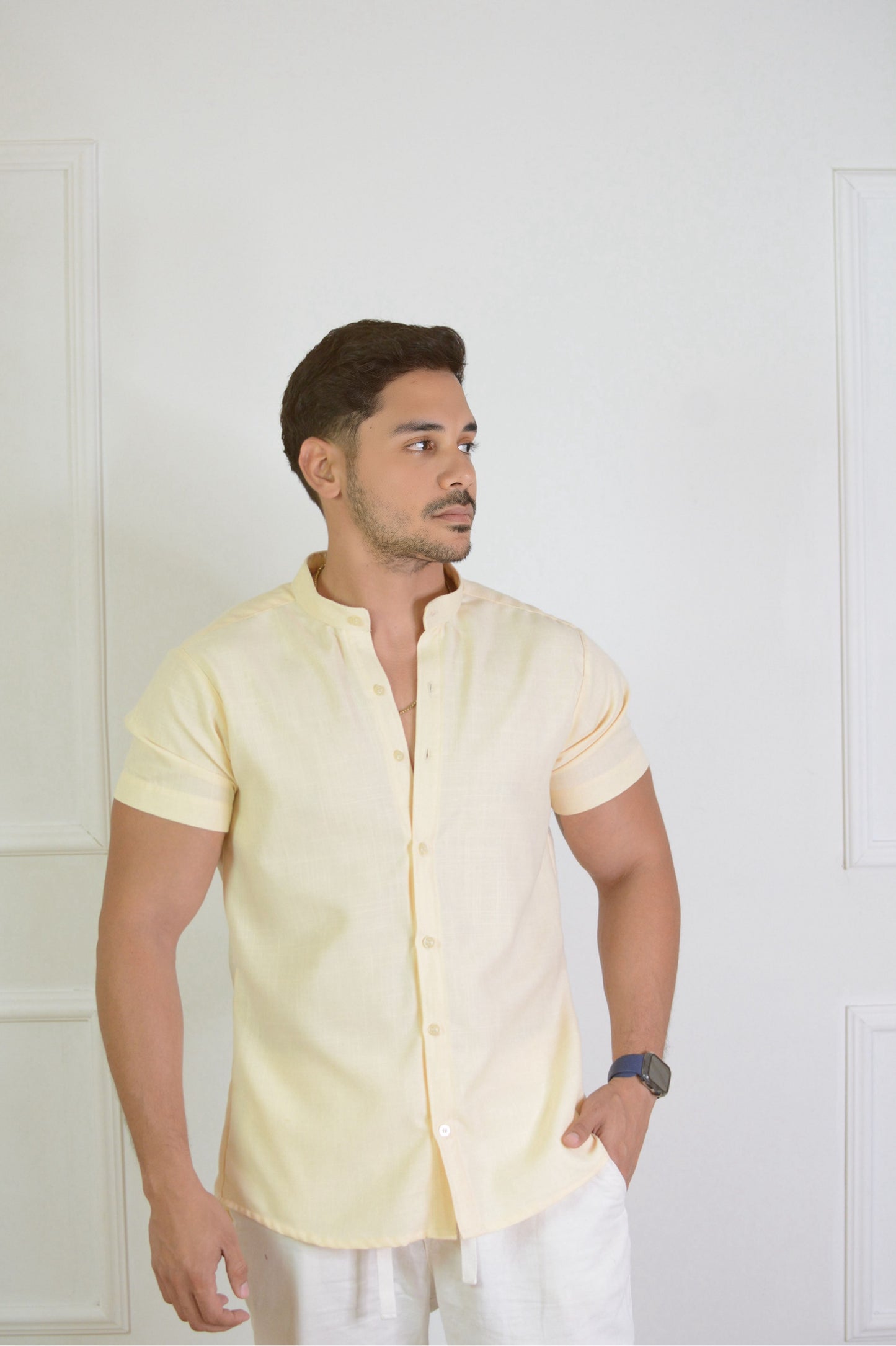 Camisa Crème Lino