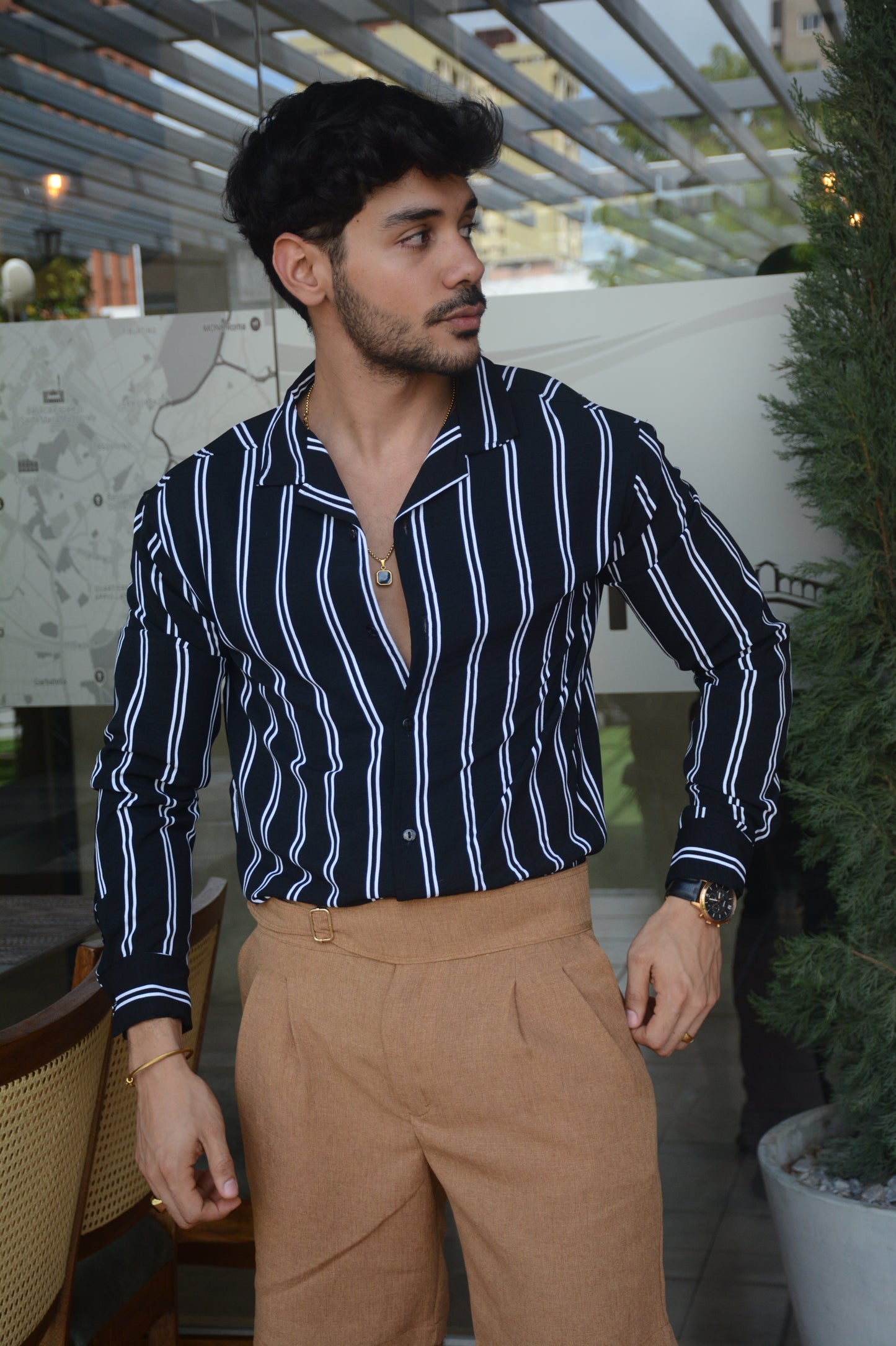 Camisa Black & White Uomo M/L