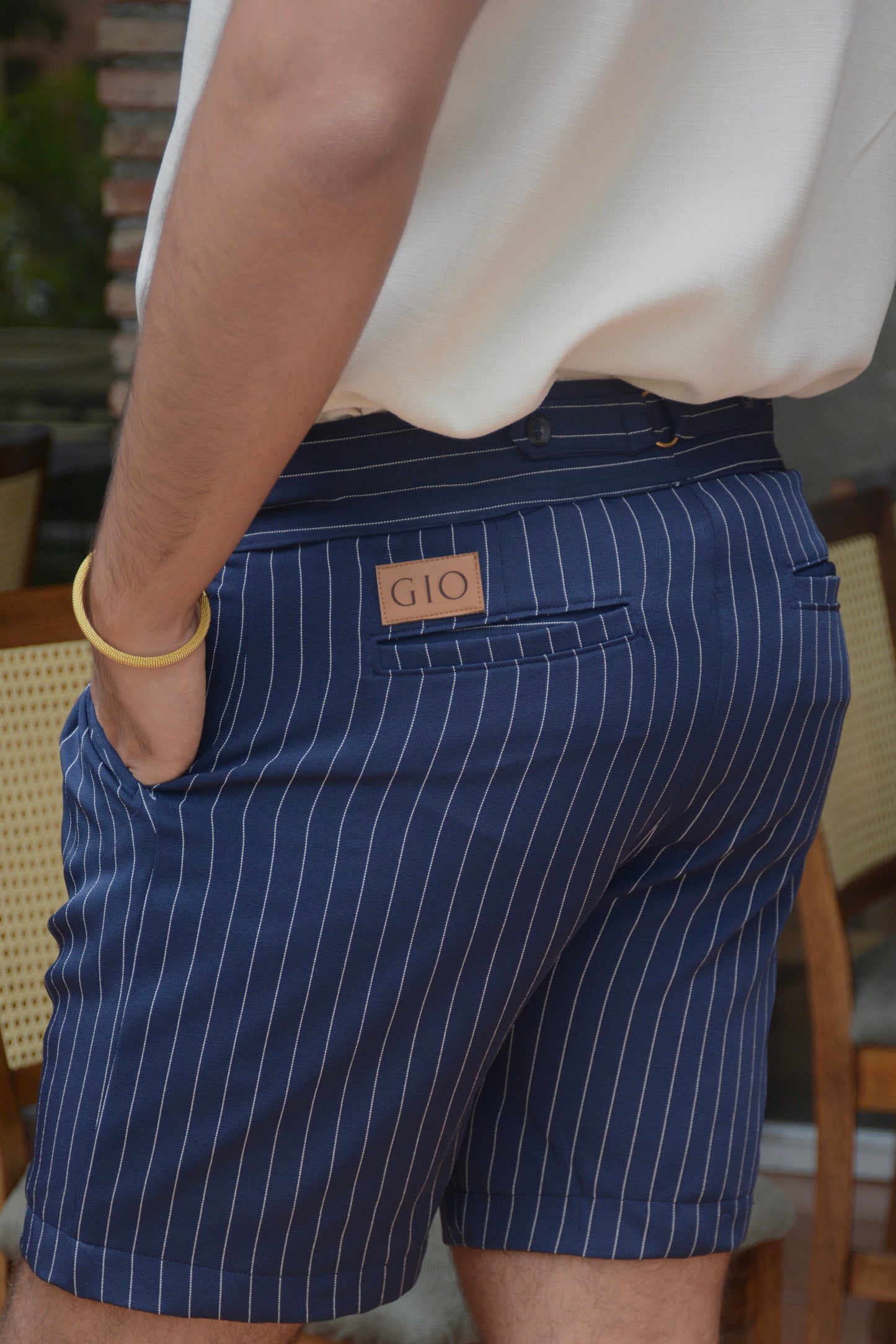 Bermuda Navy Stripes Classic Uomo