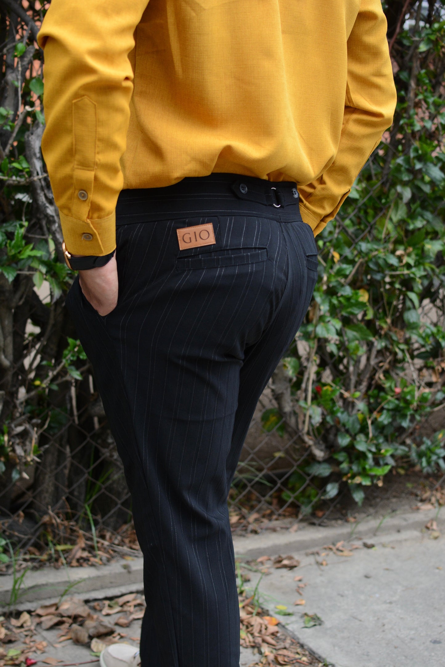 Pantalón Black Stripes Sastrería Italiana Strech