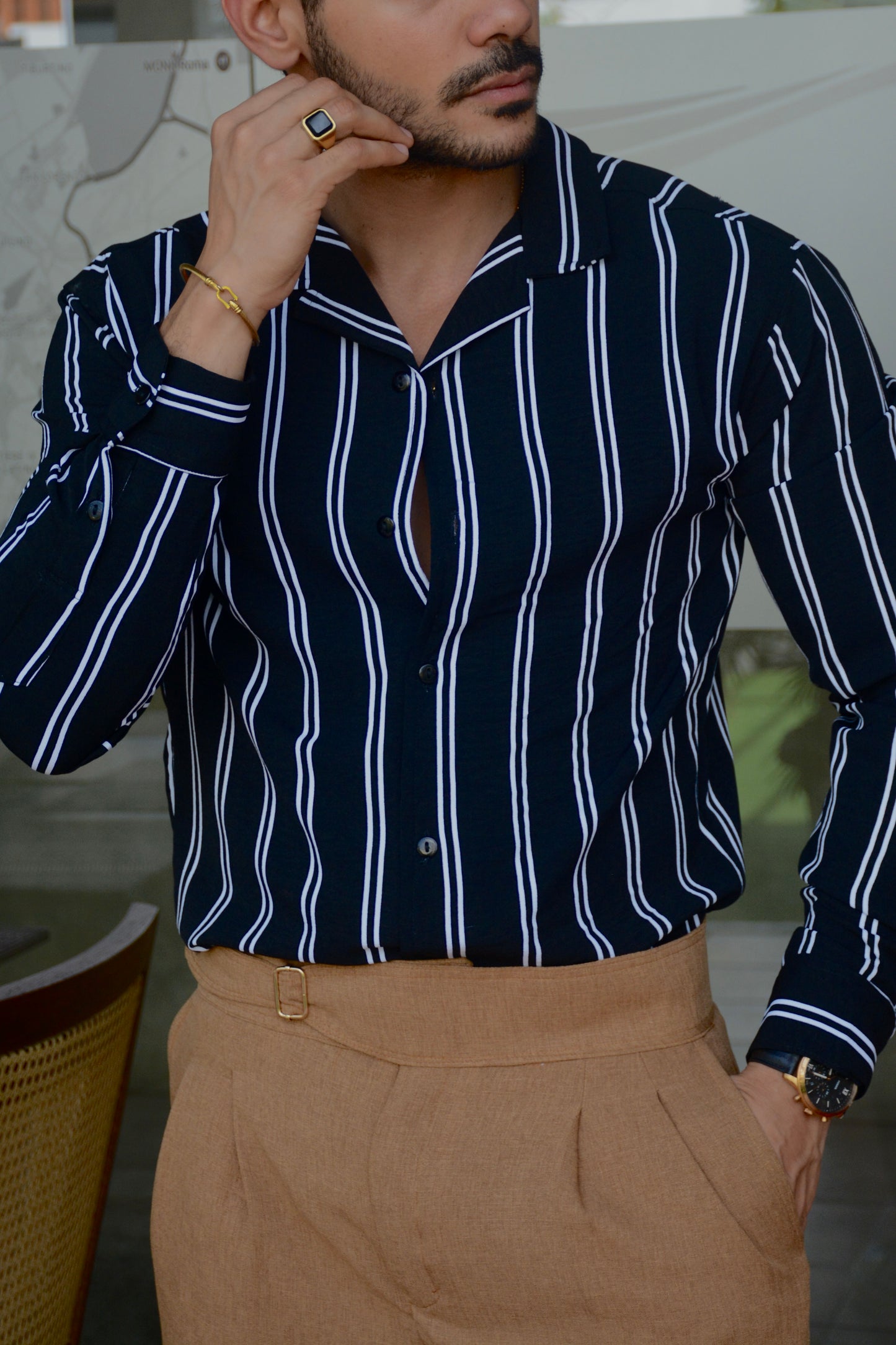 Camisa Black & White Uomo M/L