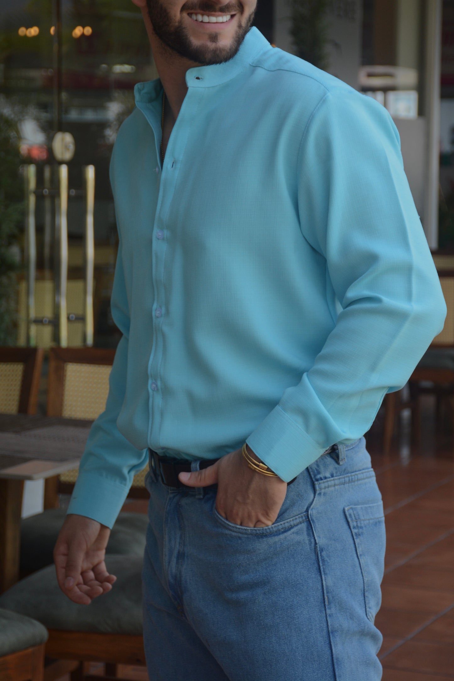 Camisa Aqua Light Lino M/L