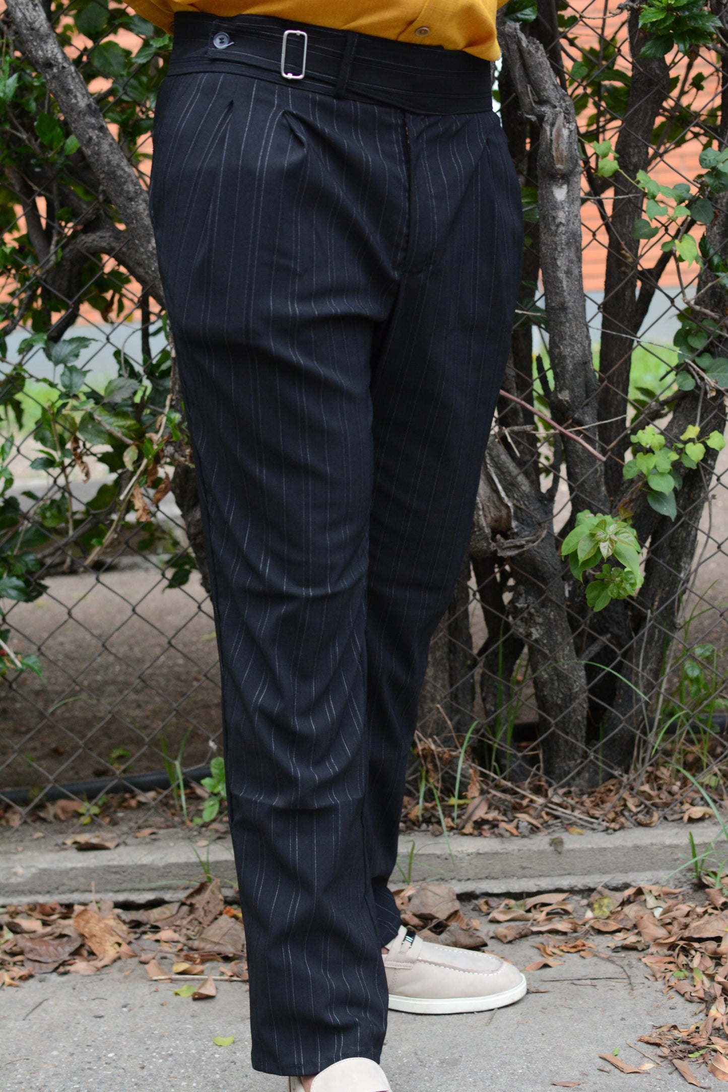Pantalón Black Stripes Sastrería Italiana Strech