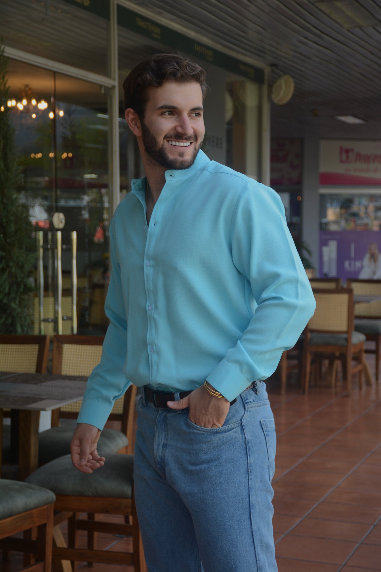 Camisa Aqua Light Lino M/L