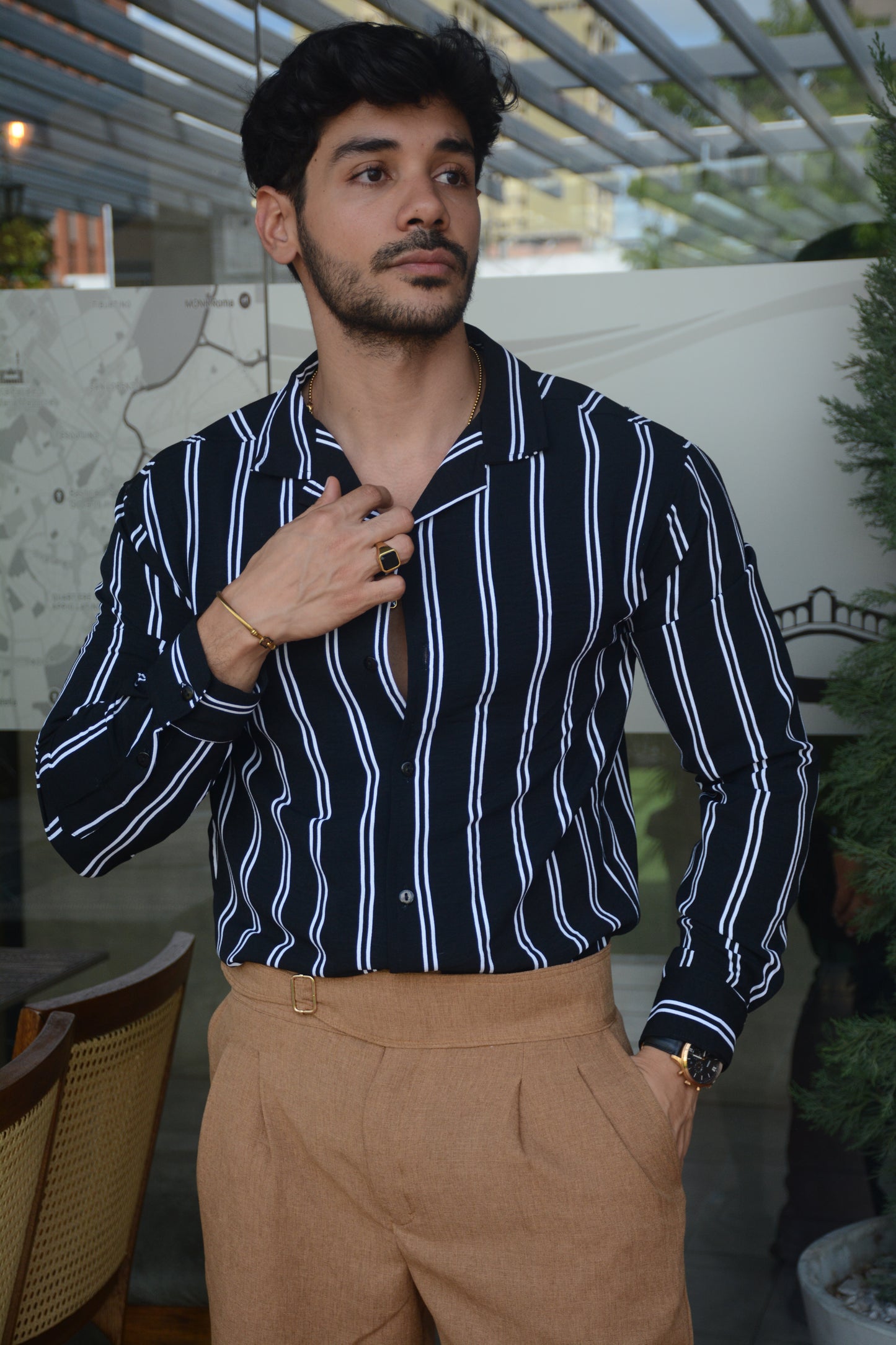 Camisa Black & White Uomo M/L