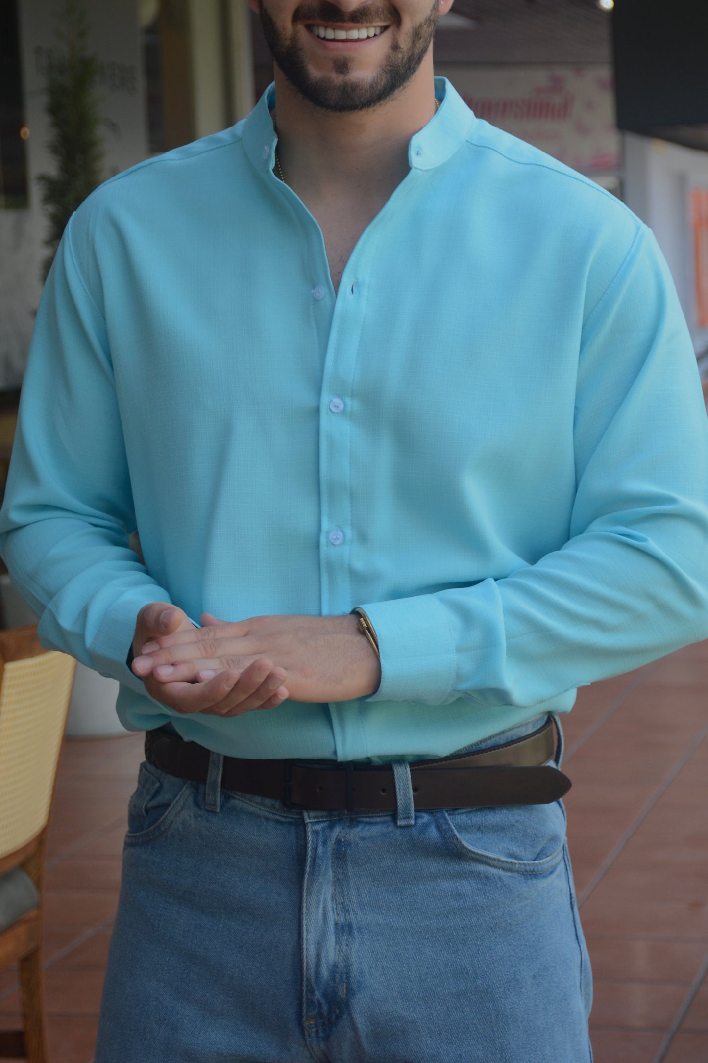 Camisa Aqua Light Lino M/L