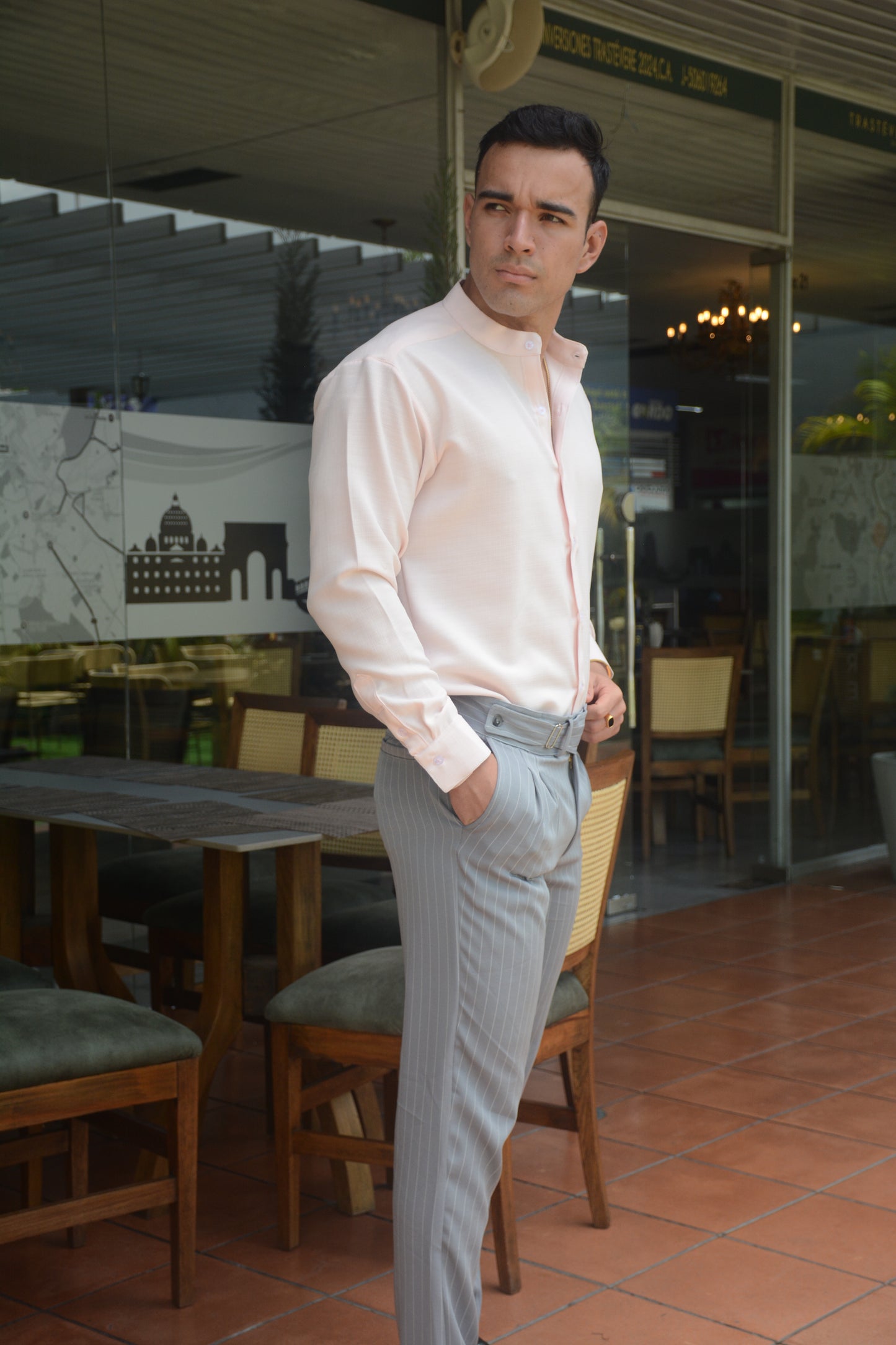 Camisa Pale Rose Mao Lino M/L