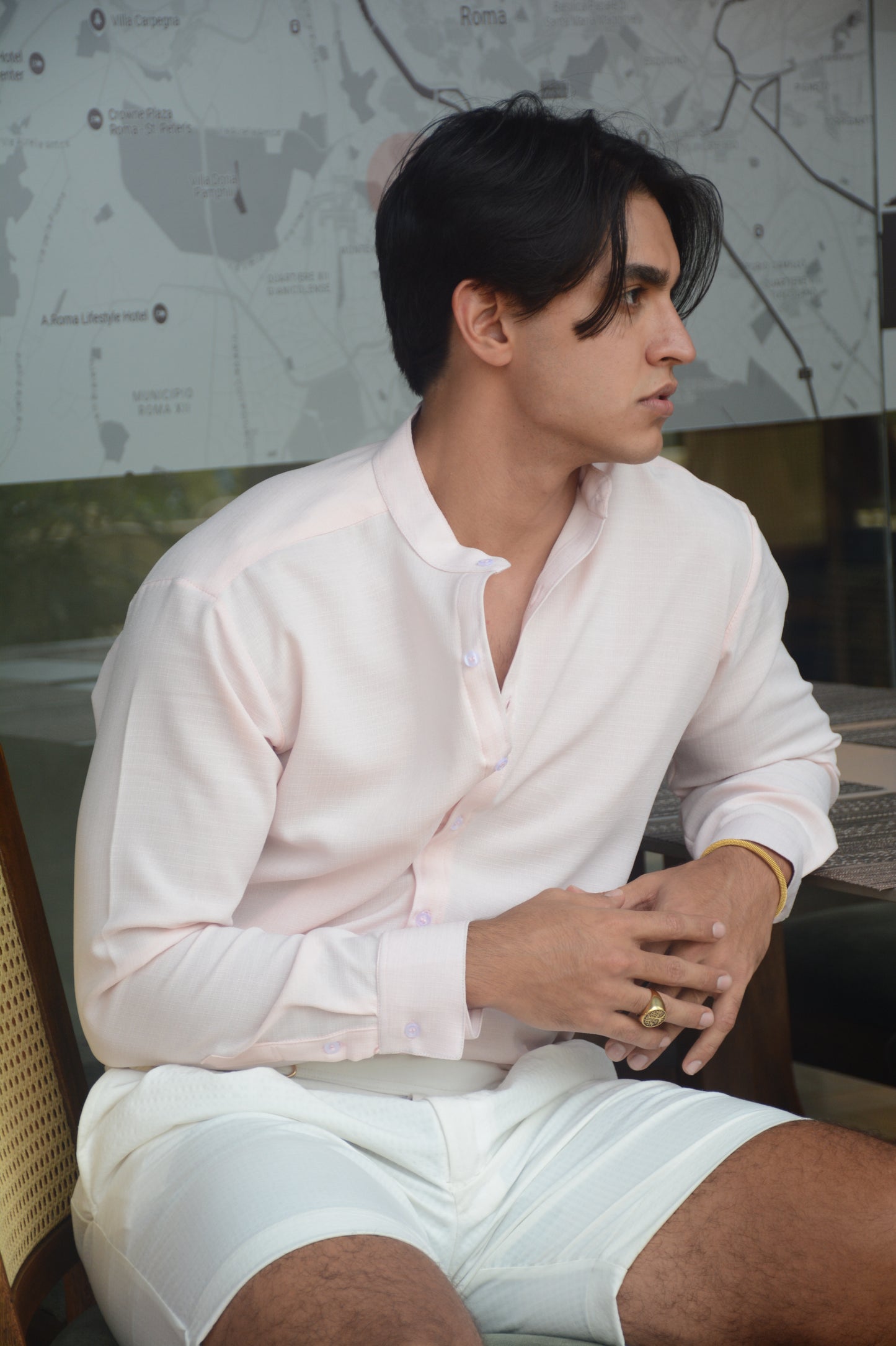Camisa Pale Rose Mao Lino M/L