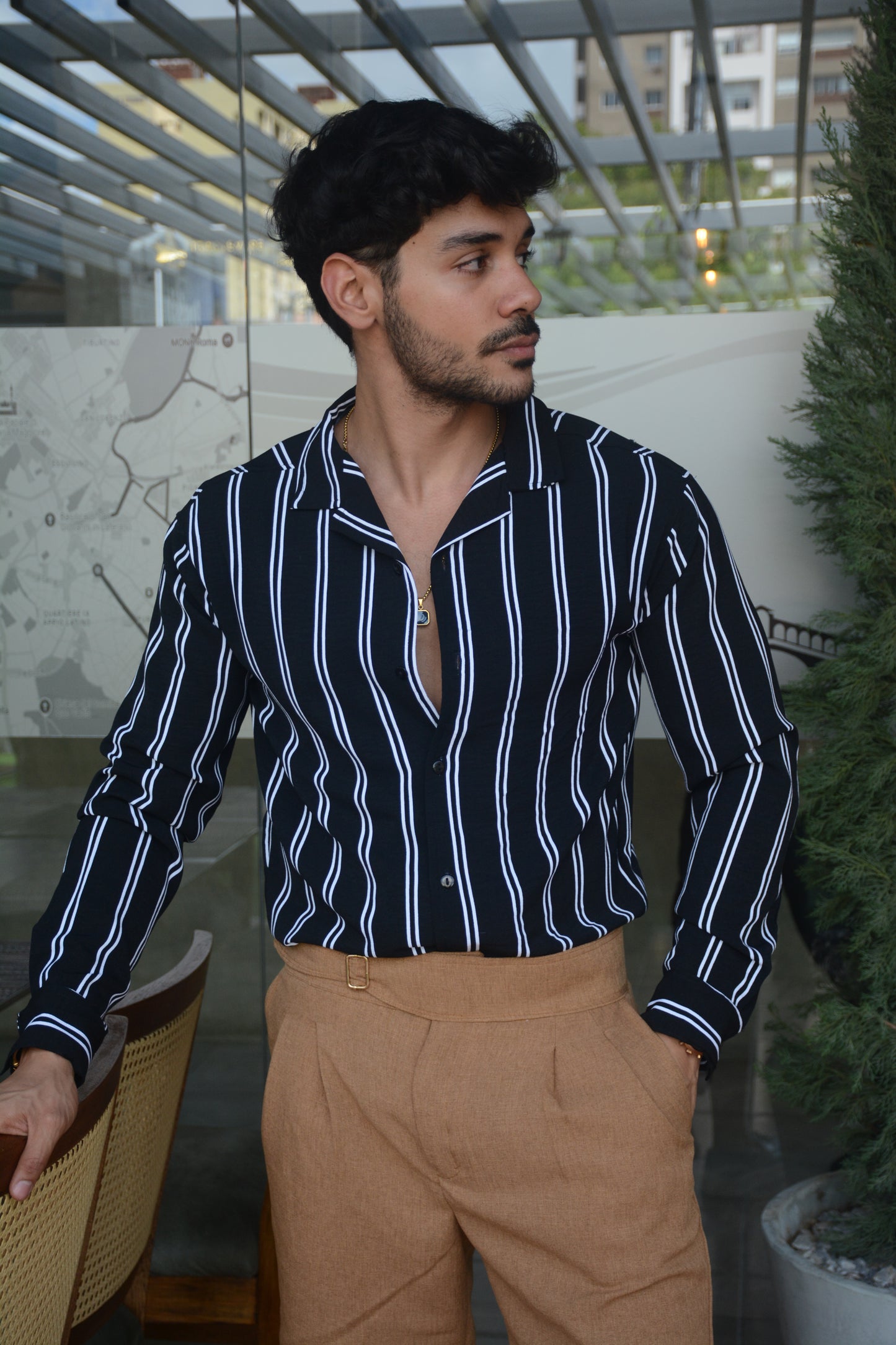 Camisa Black & White Uomo M/L