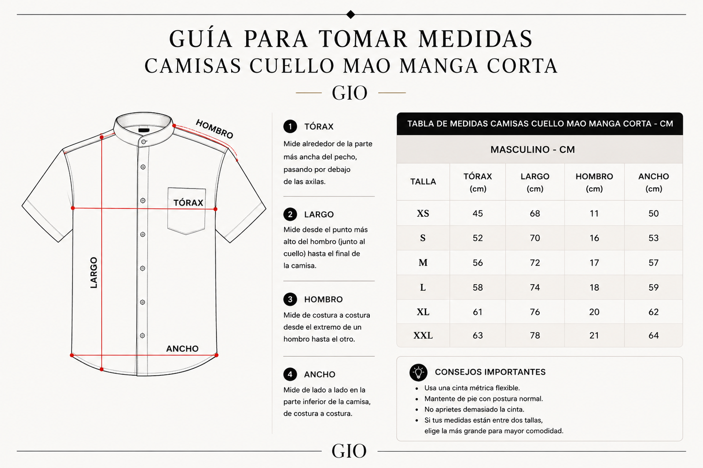 Camisa Bianca Pura | Cuello Mao (Blanco)