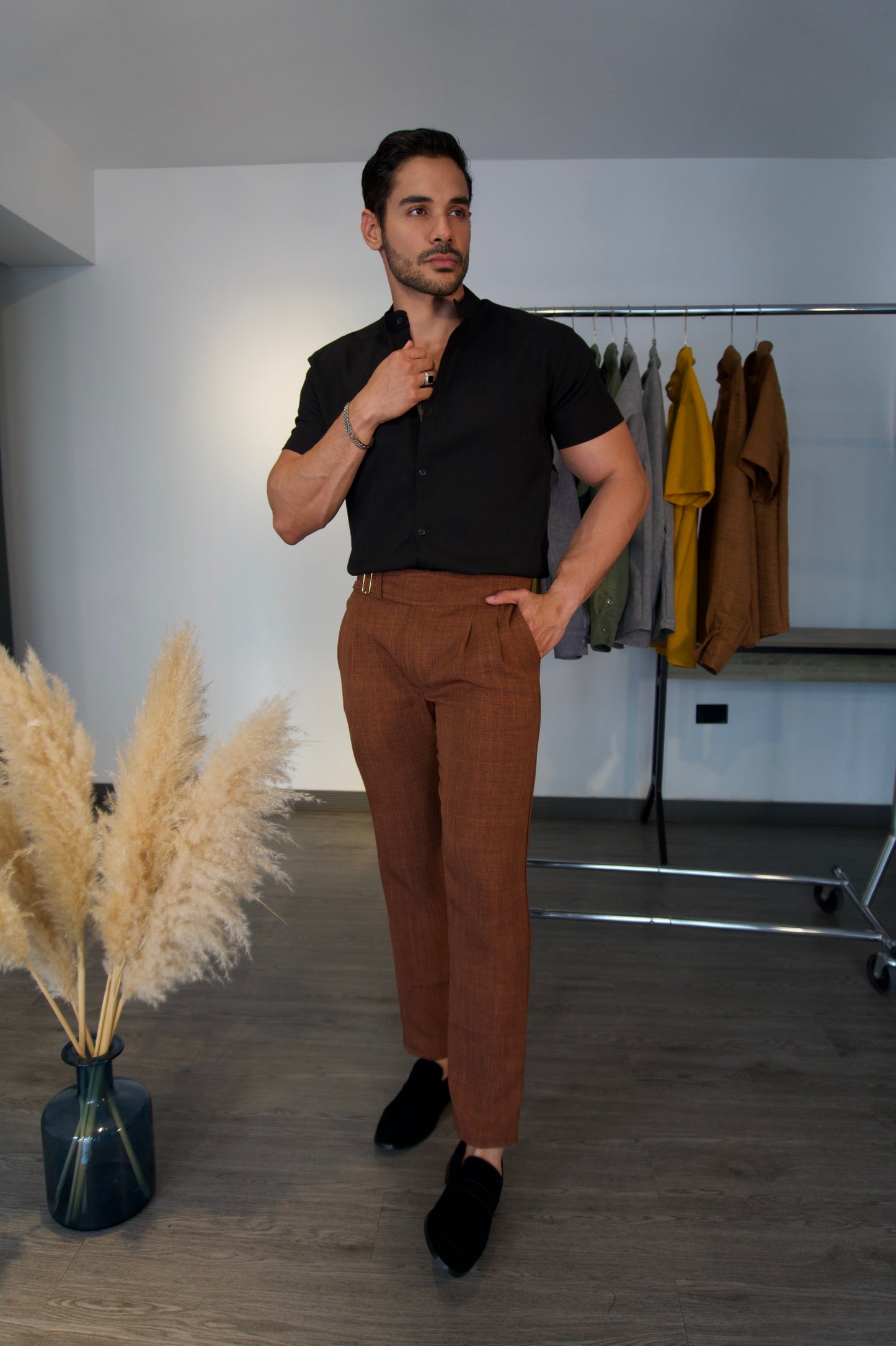 Pantalón Cioccolato | Lino Italiano (Marrón Chocolate) — Sangre & Lino