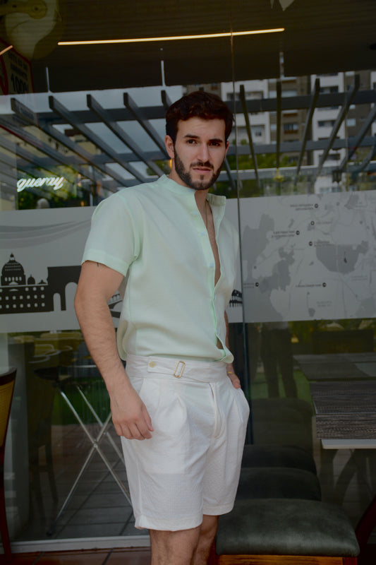 Camisa Mint Green Lino