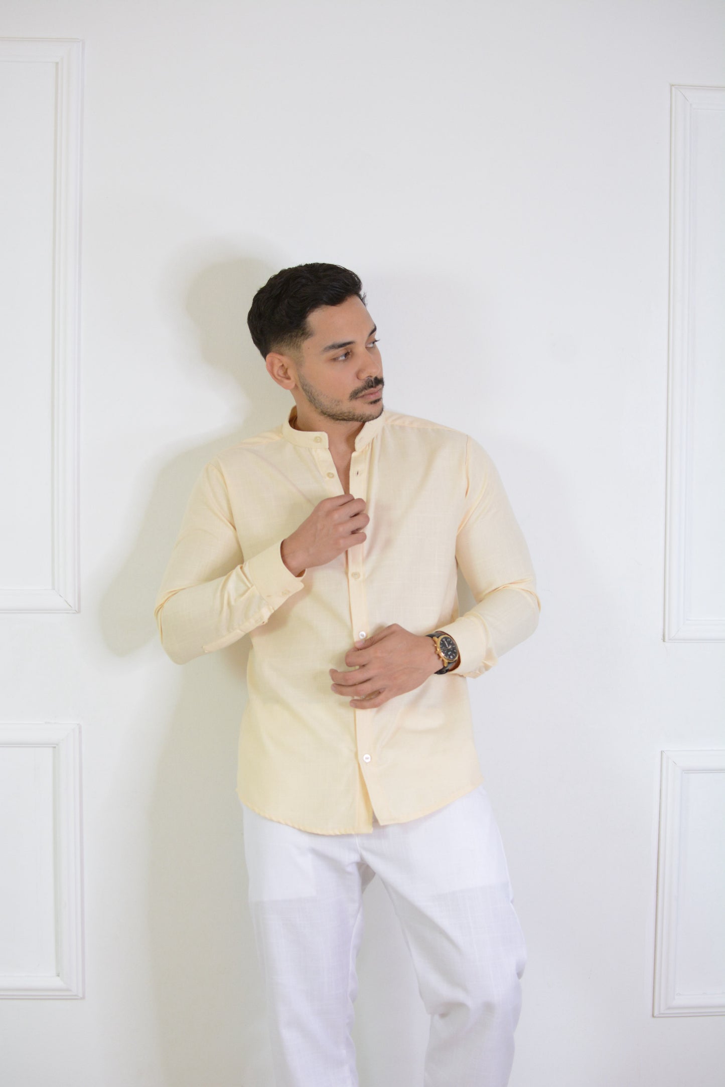 Camisa Crème Lino M/L