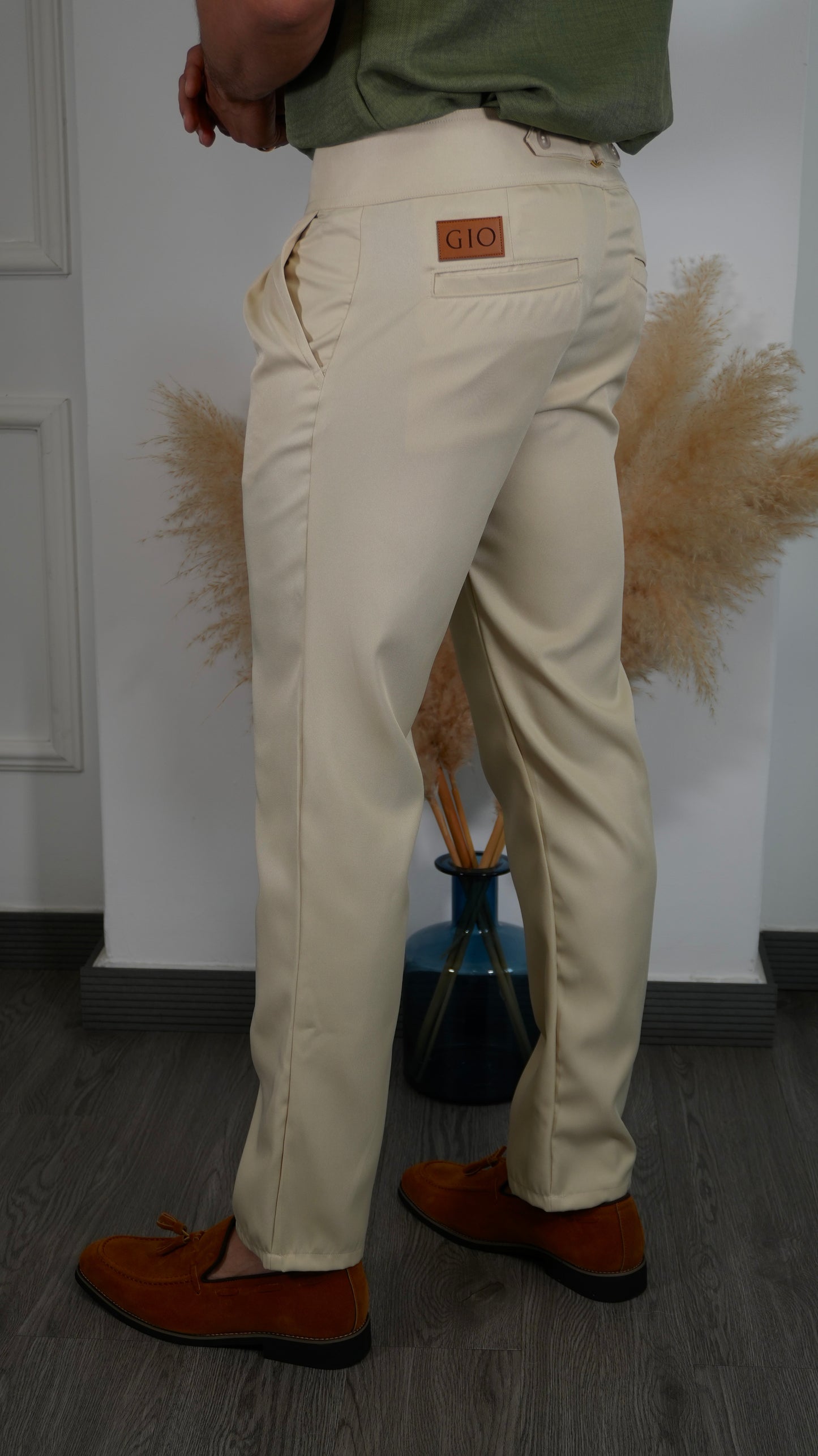 Pantalón Duca | Gabardina Italiana (Crema) — Sangre & Lino