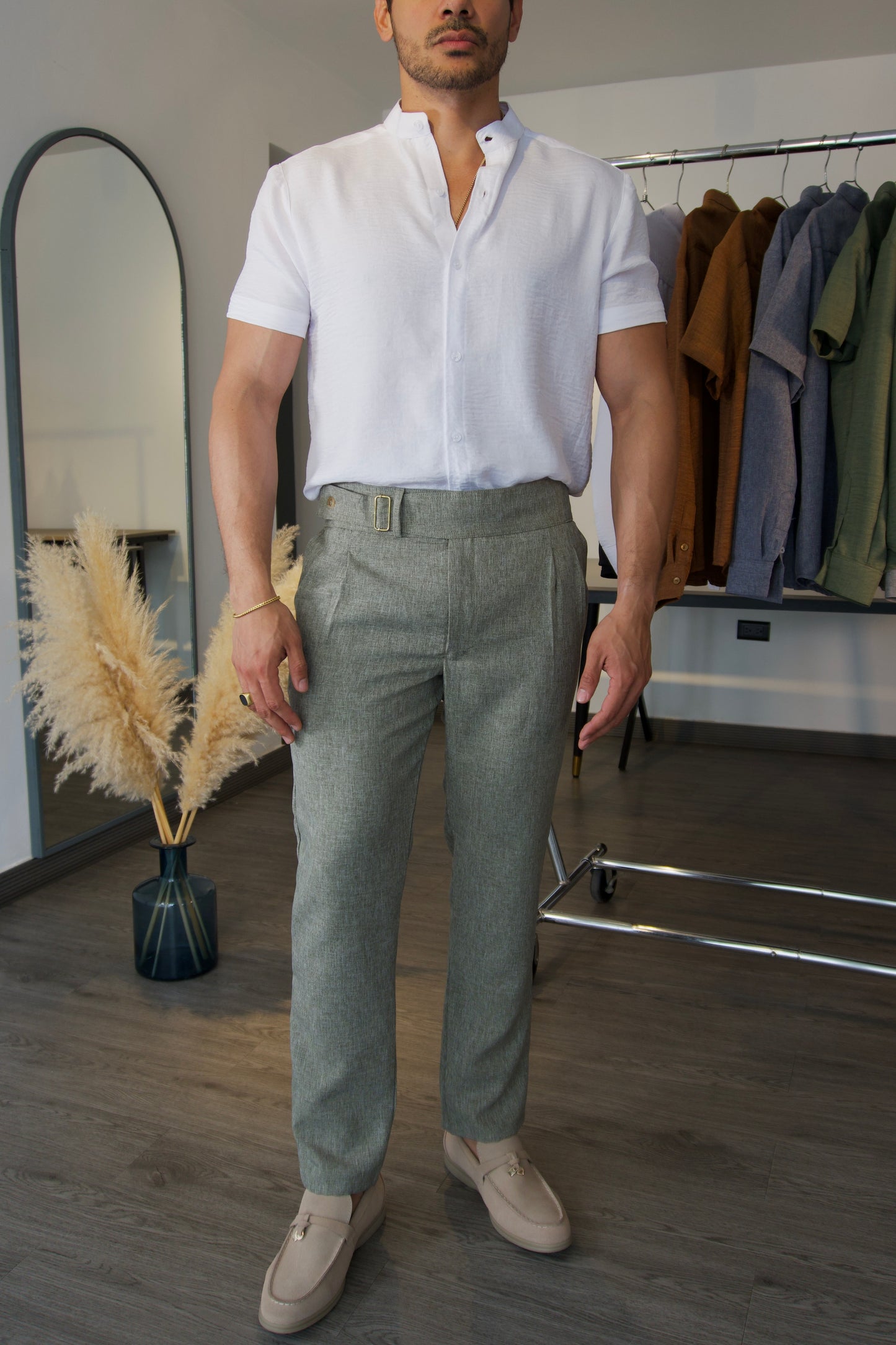 Camisa Bianca Pura | Cuello Mao (Blanco)