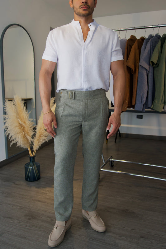 Camisa Bianca Pura | Cuello Mao (Blanco)