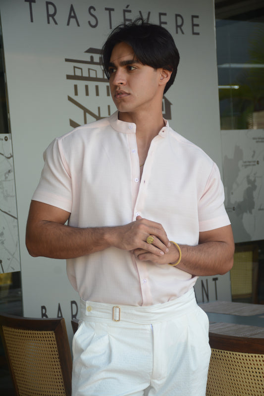 Camisa Pale Rose Mao Lino