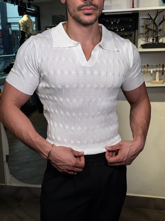 Polo “Linea Luxe Knit” – White