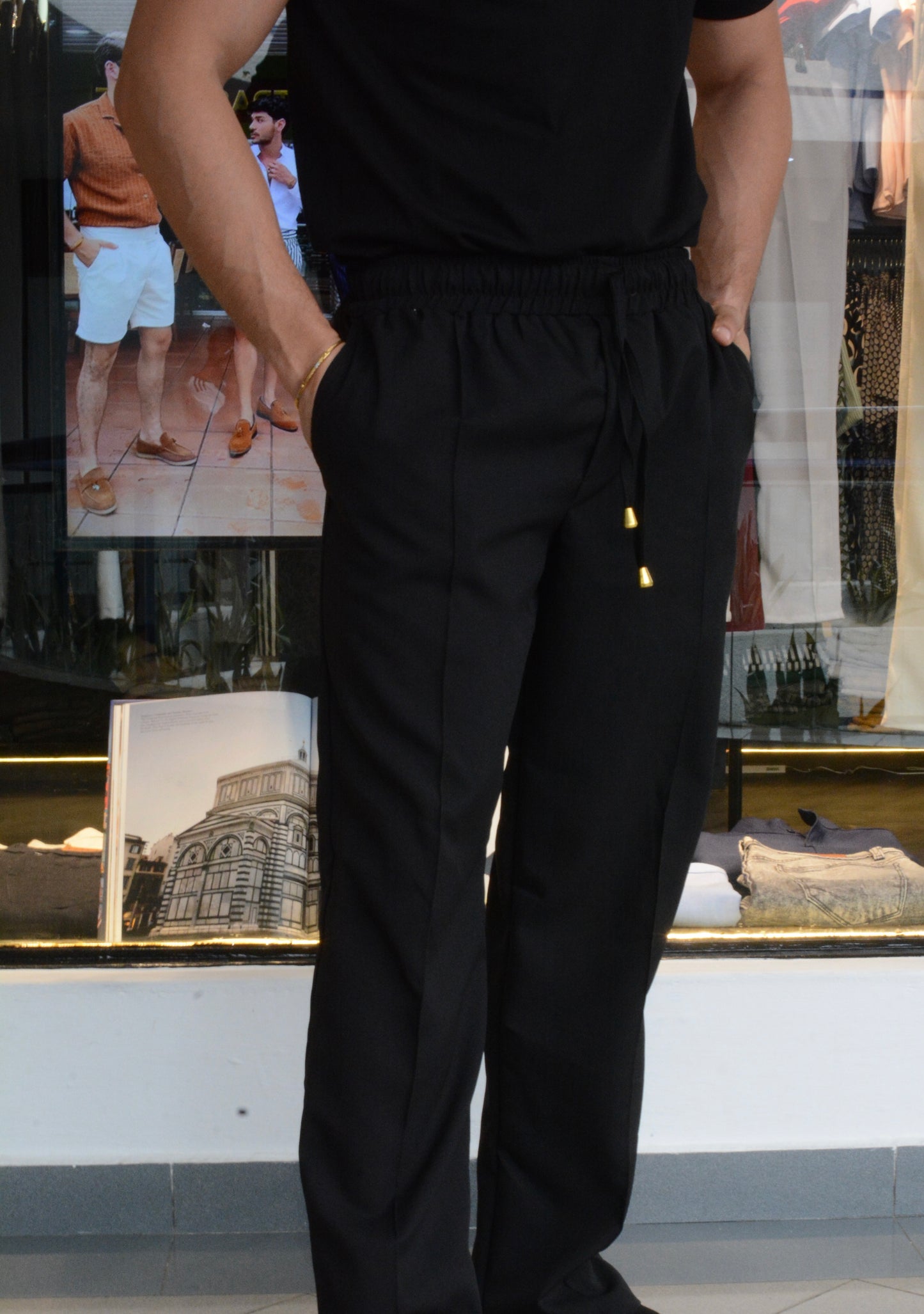 Pantalon Riviera Negro – Lino Italiano