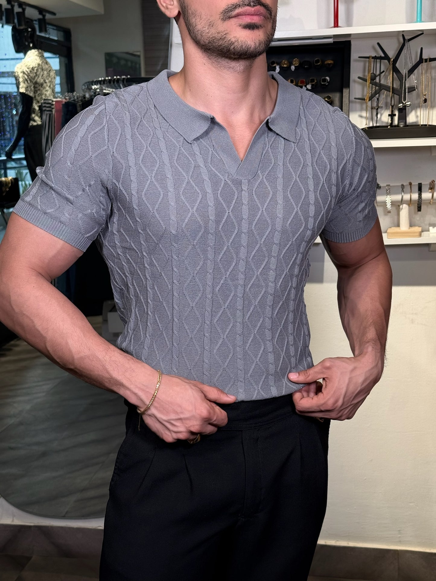 Polo Argento Diamante – Grey