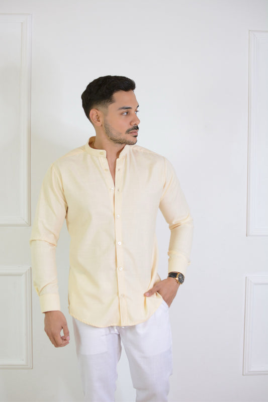 Camisa Crème Lino M/L