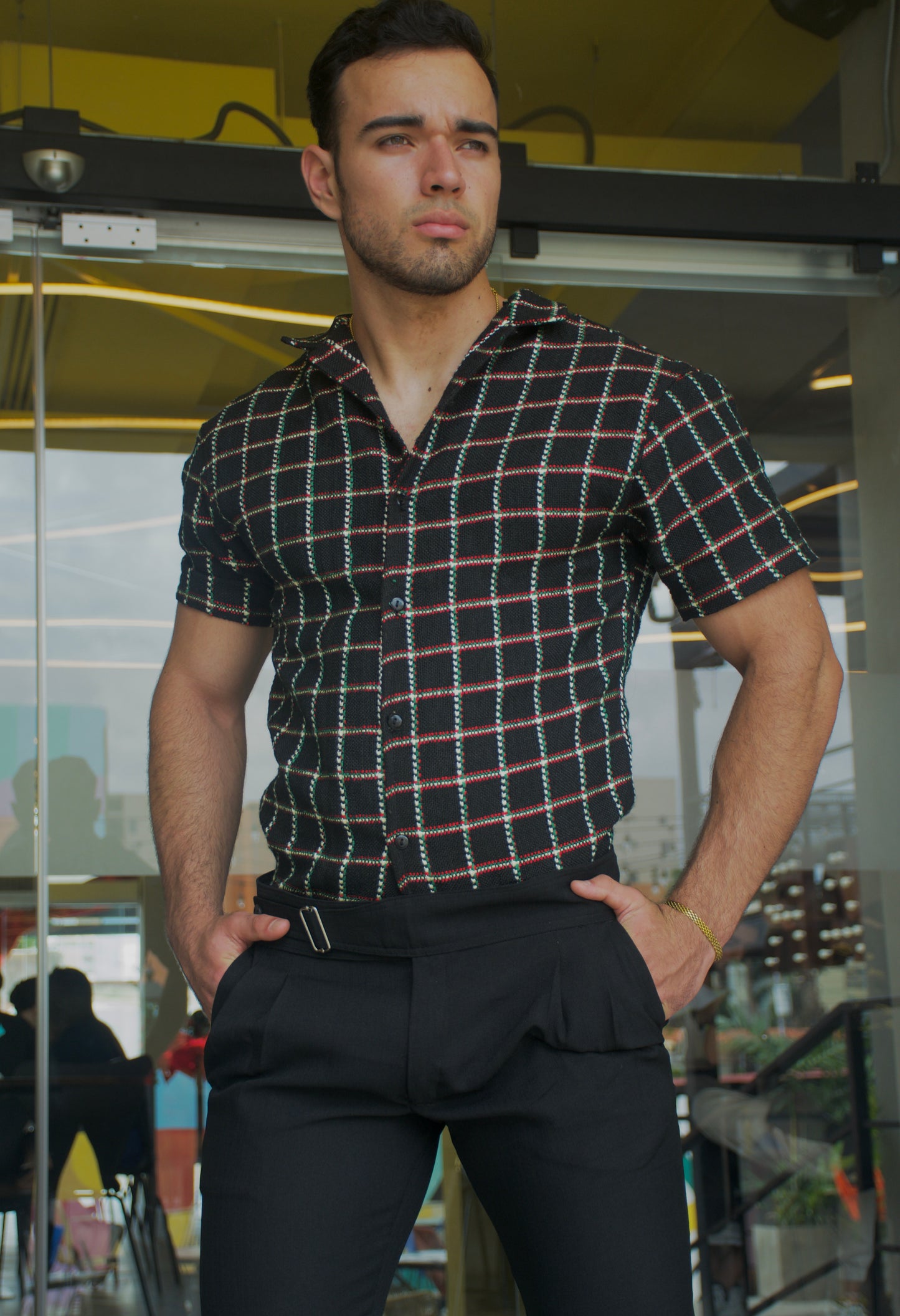 Camisa Black Di Natale Tejido italiano  | Sprezzatura