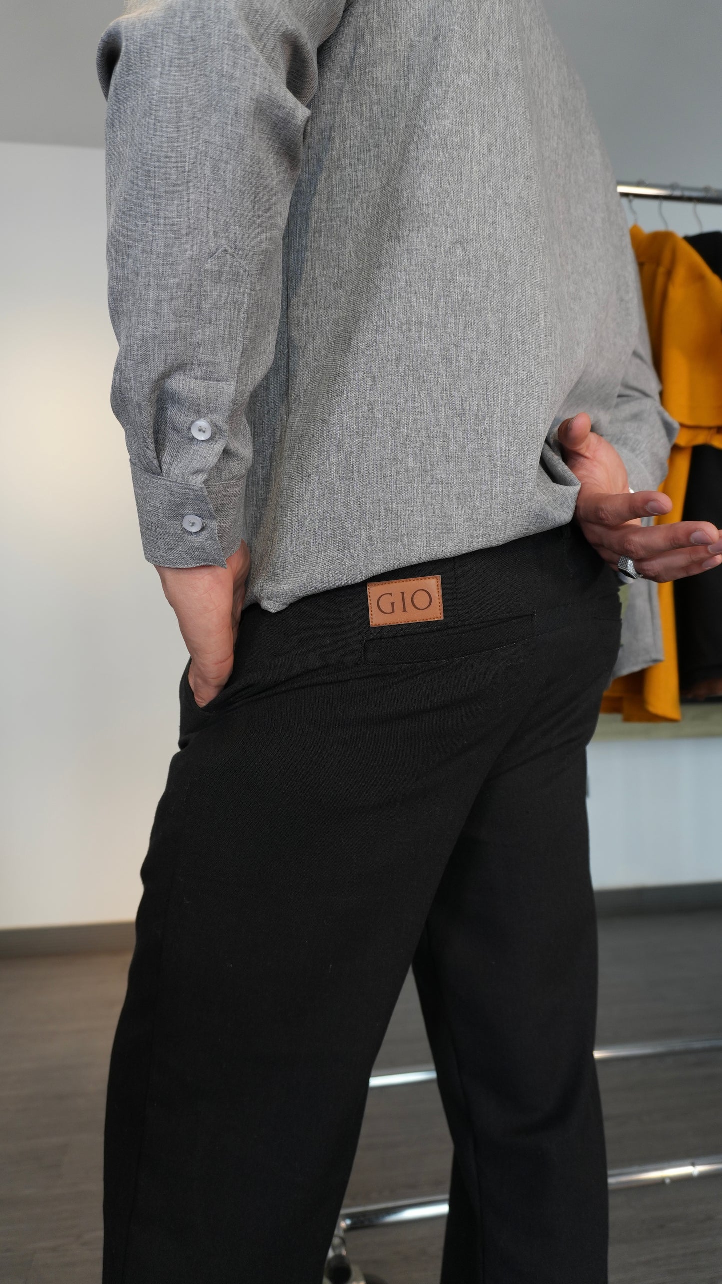 Pantalón Riviera Evoluzione | Lino Italiano (Negro)