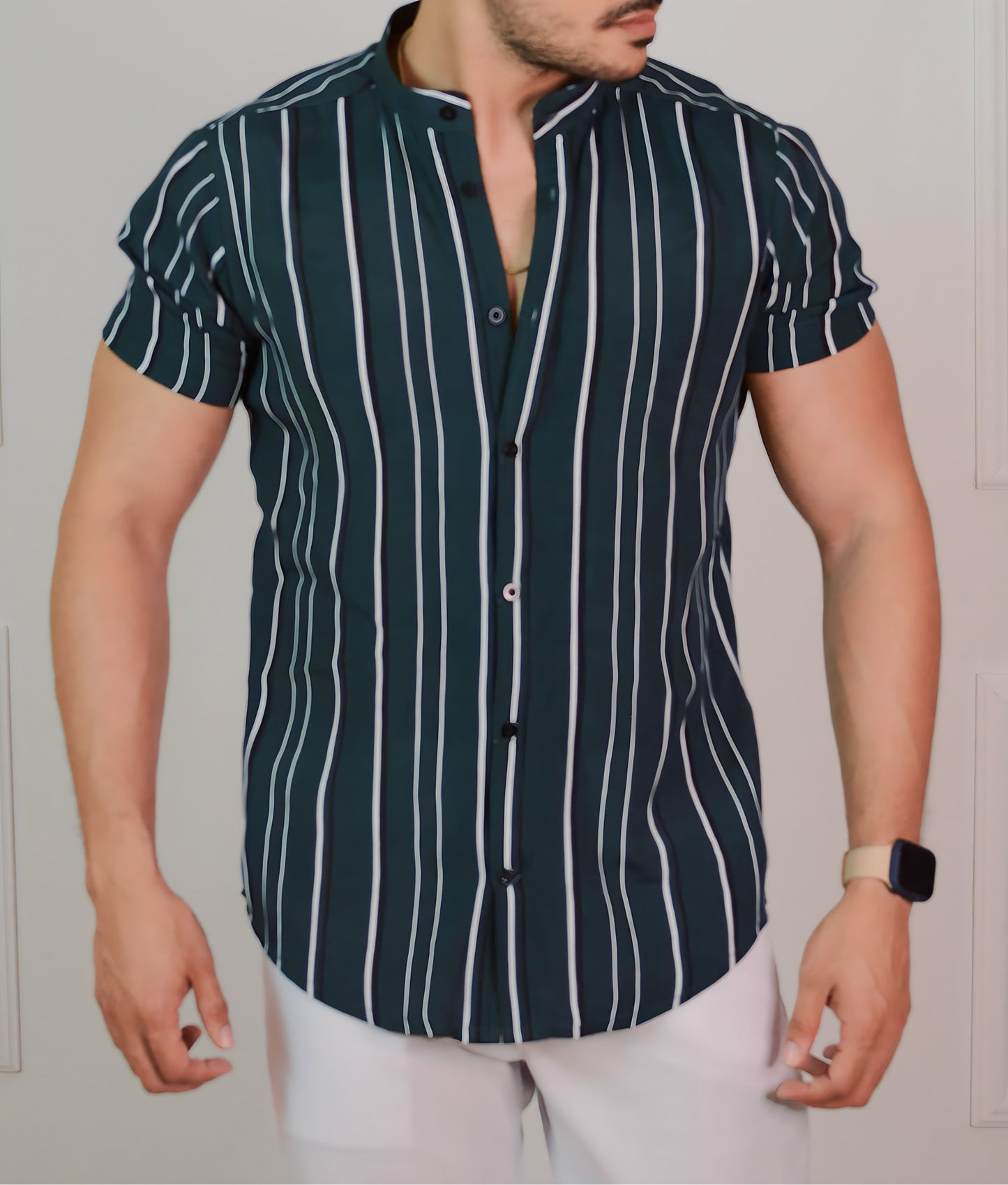 Camisa Green Stripes