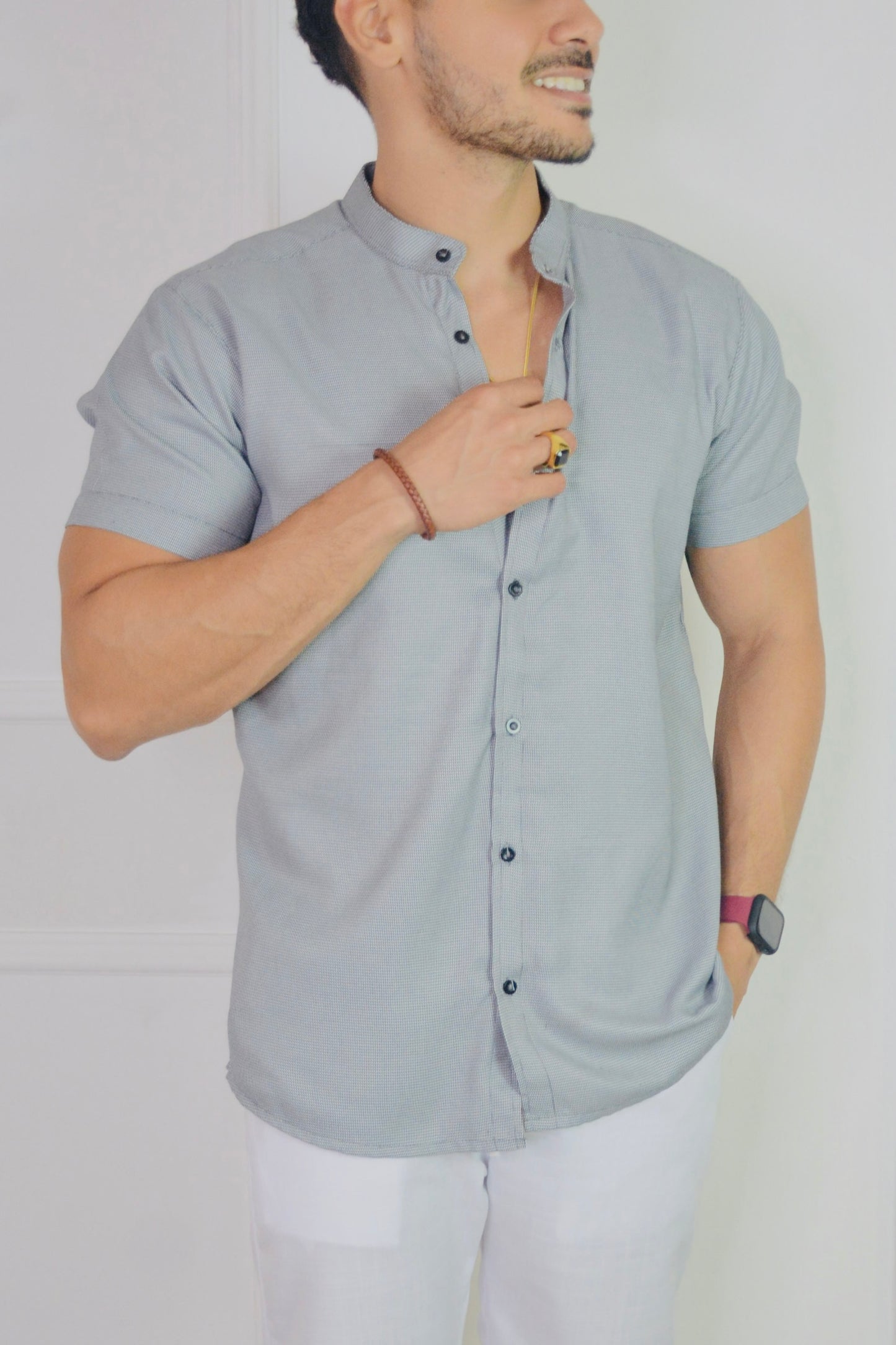 Camisa Gray Textured