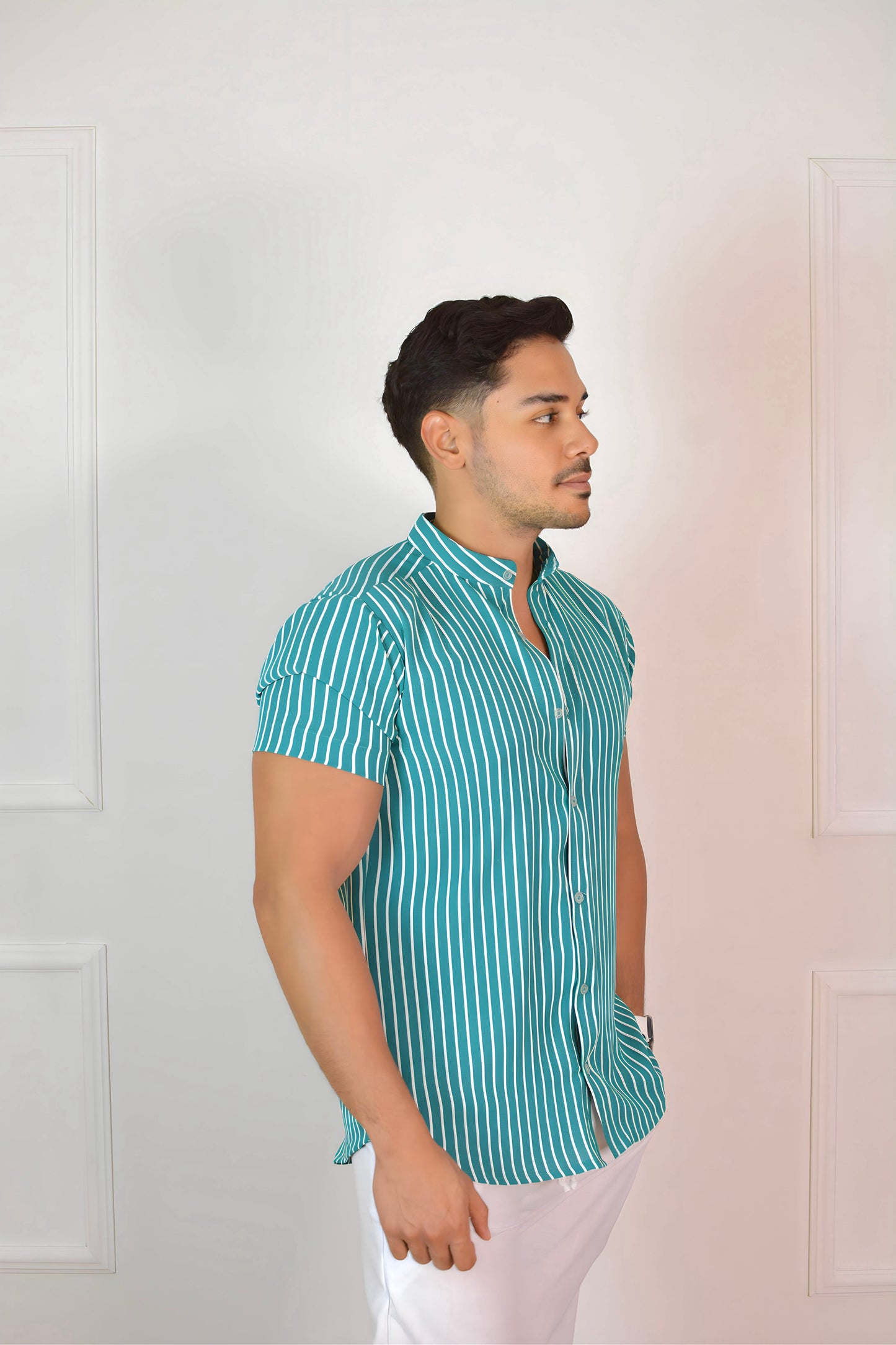 Camisa Aqua Stripes 2