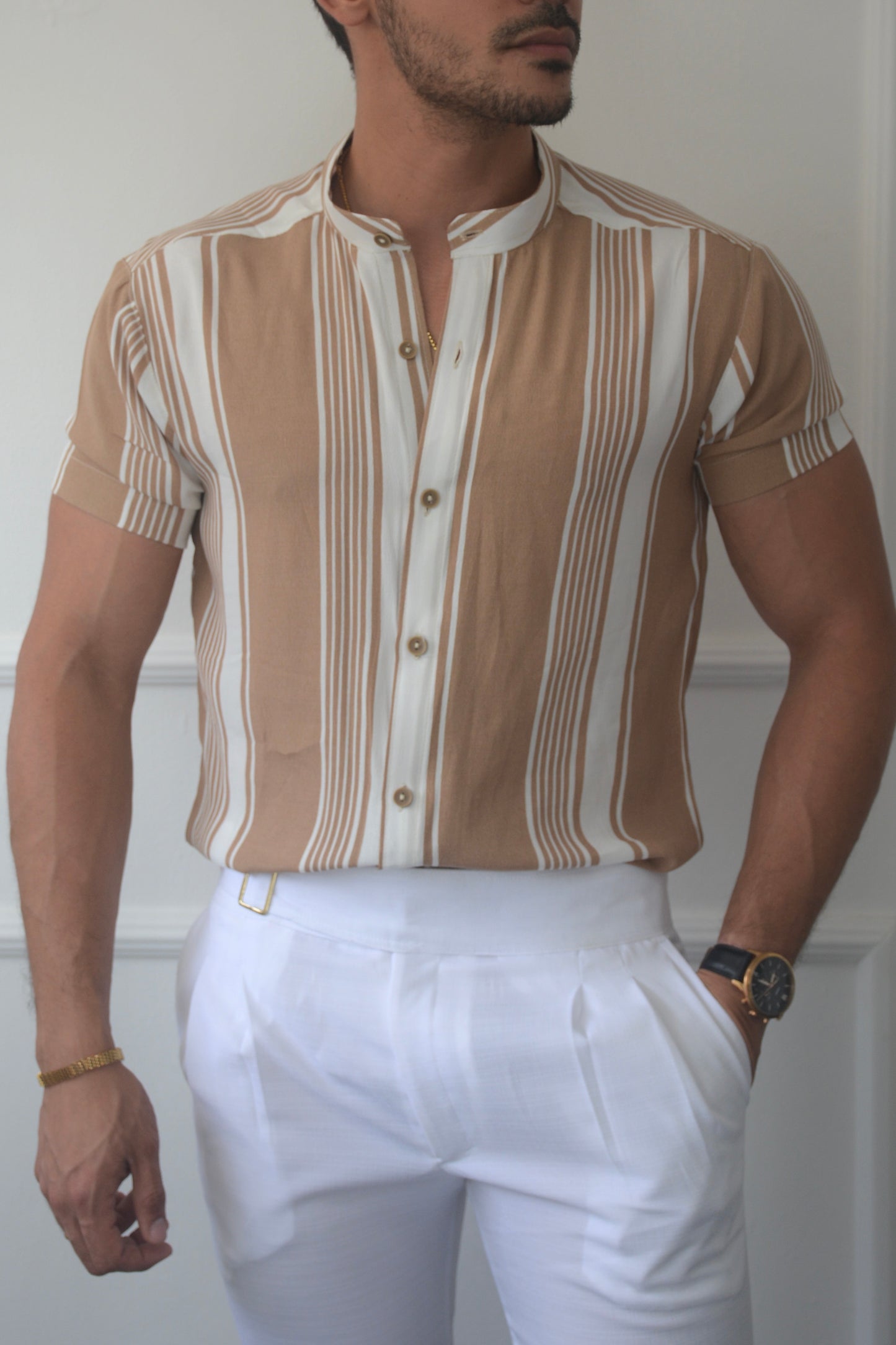 Camisa Brown Stripes