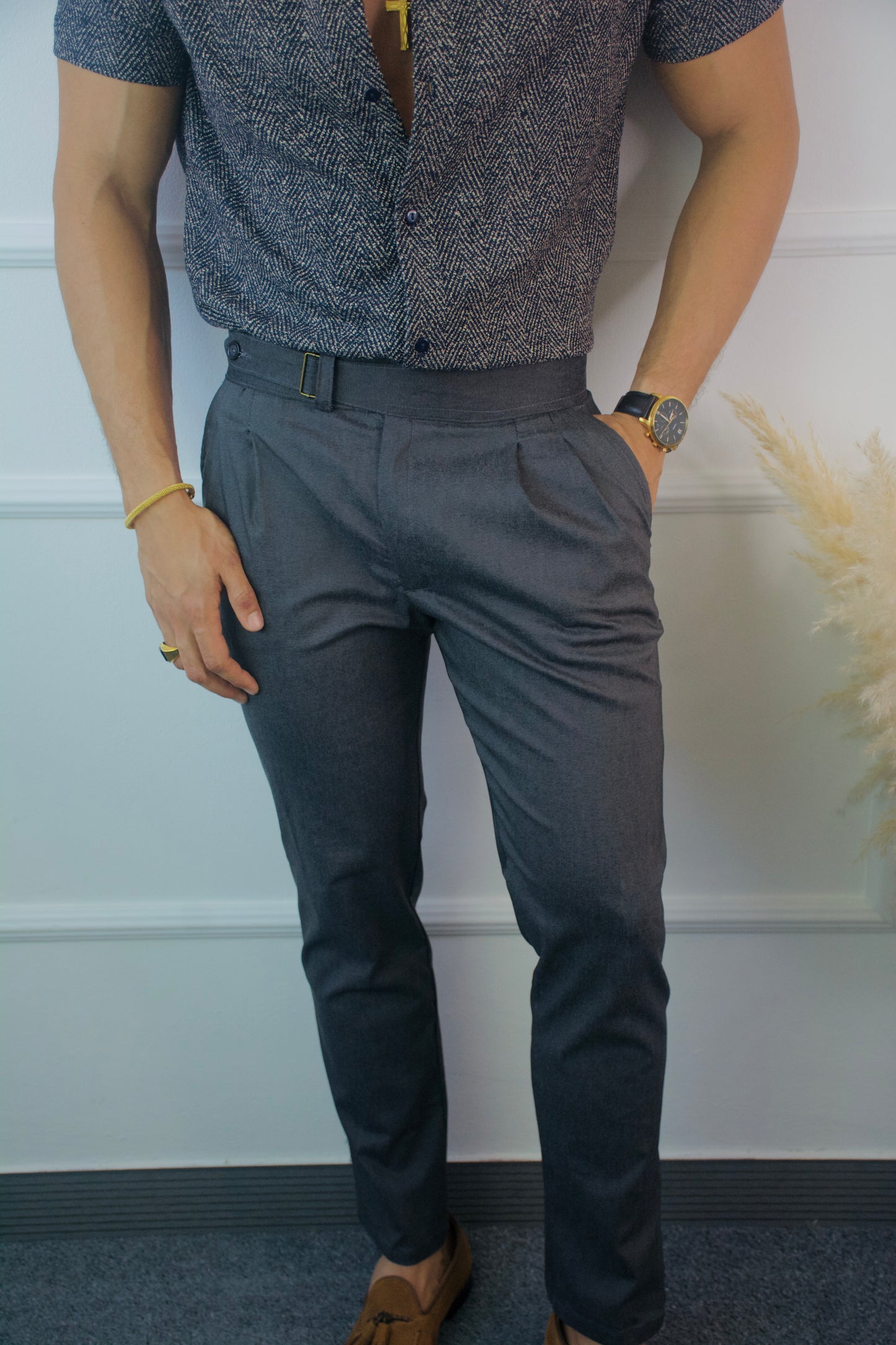 Pantalon Dark Gray Italian Version STRECH