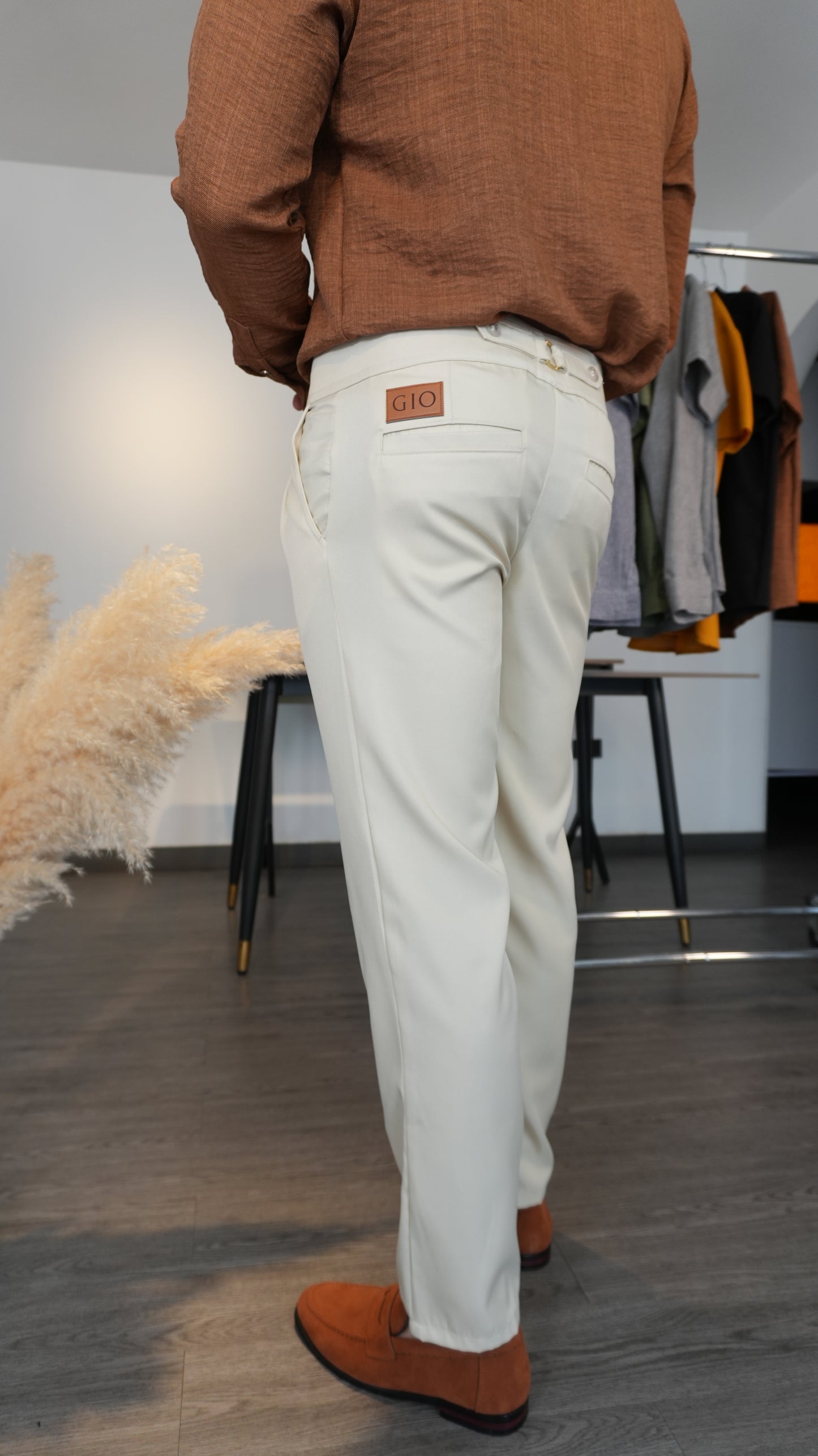 Pantalón Duca | Gabardina Italiana (Crema) — Sangre & Lino