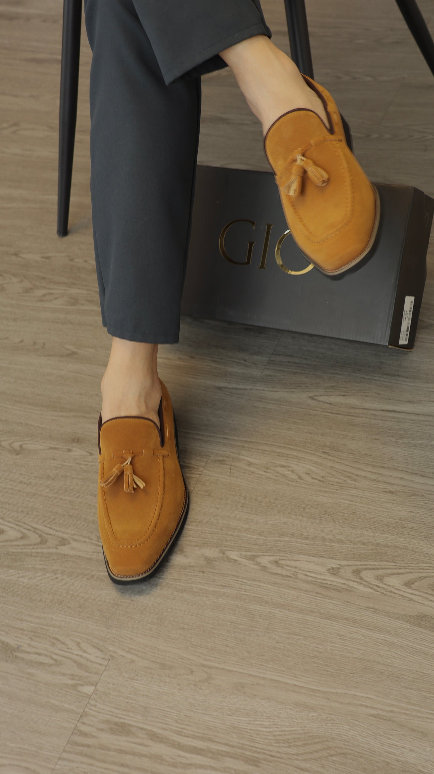 Zapatos Marbled Sand Tassel Loafer (Marrón)