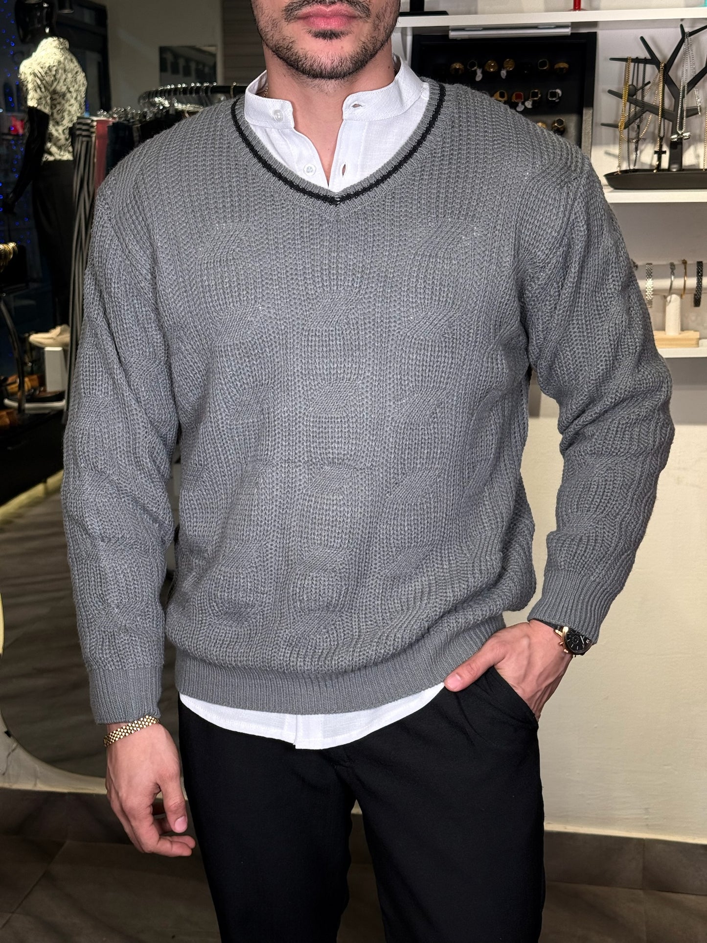 Polo Gris Británico | Tejido Ingles V