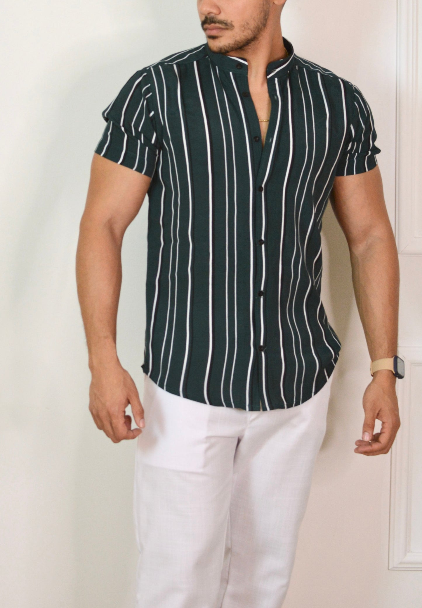 Camisa Green Stripes