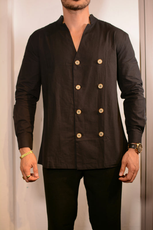 Camisa “Doppio Elegante” – Negro