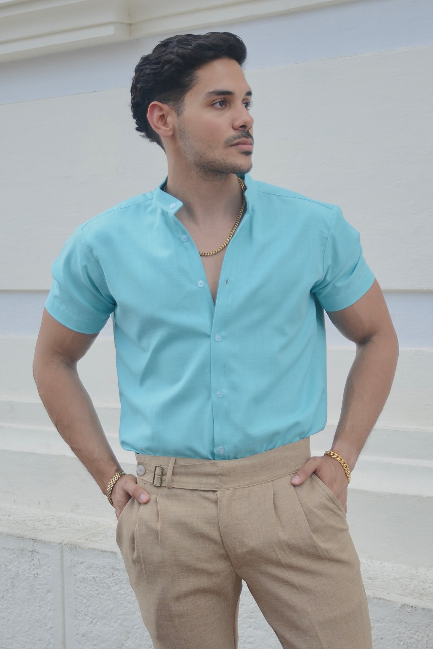 Camisa Aqua Lino