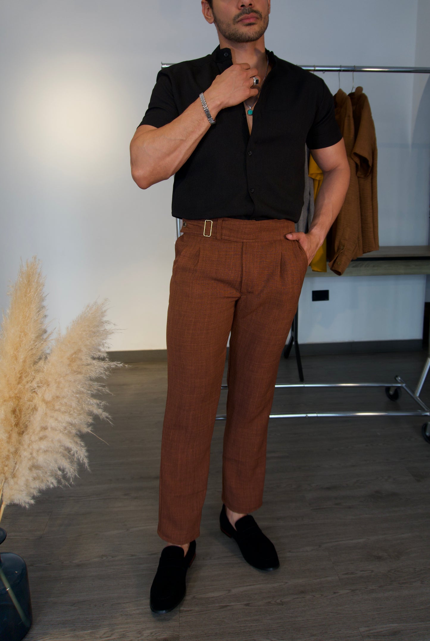 Pantalón Cioccolato | Lino Italiano (Marrón Chocolate) — Sangre & Lino