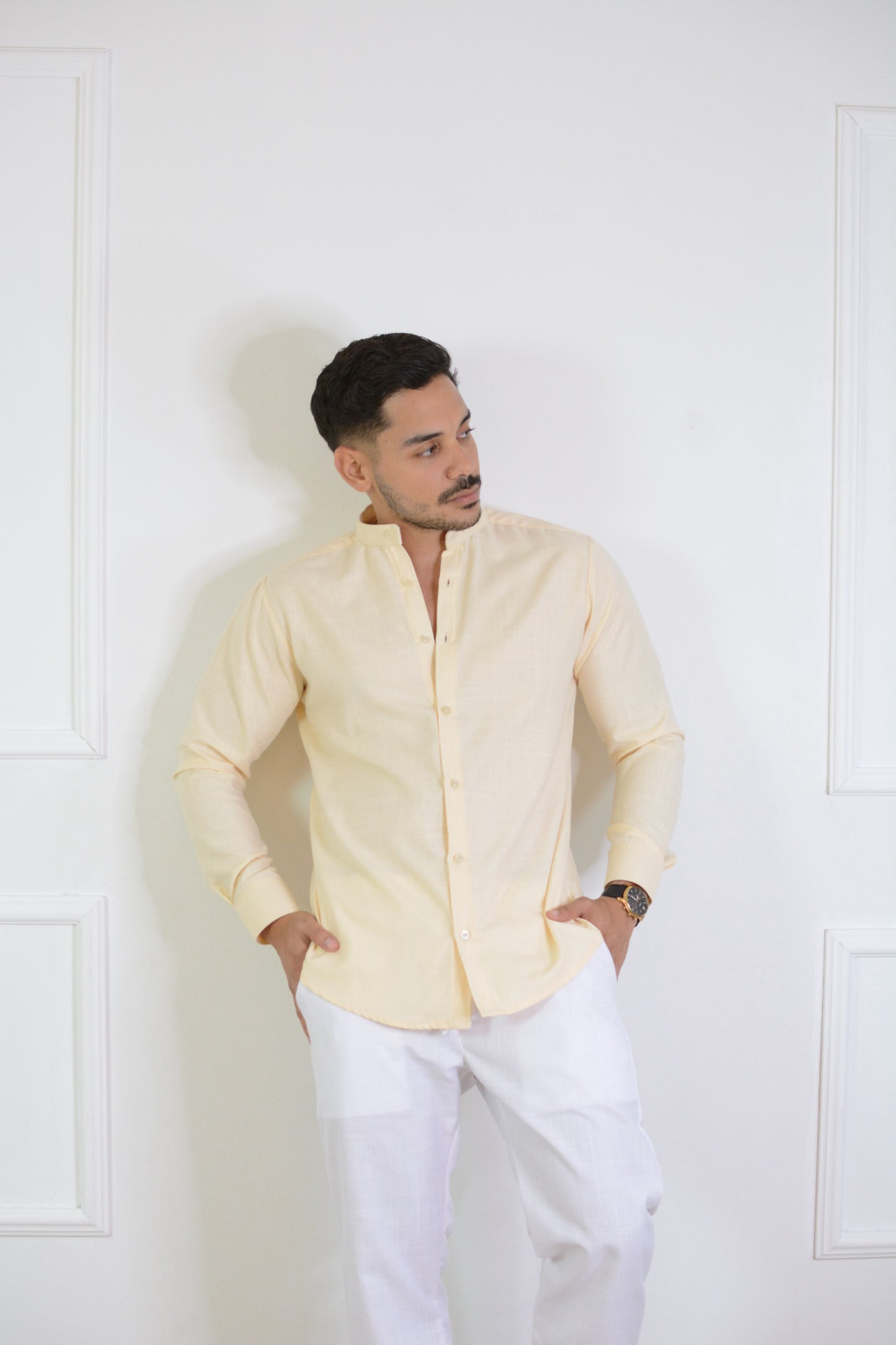 Camisa Crème Lino M/L