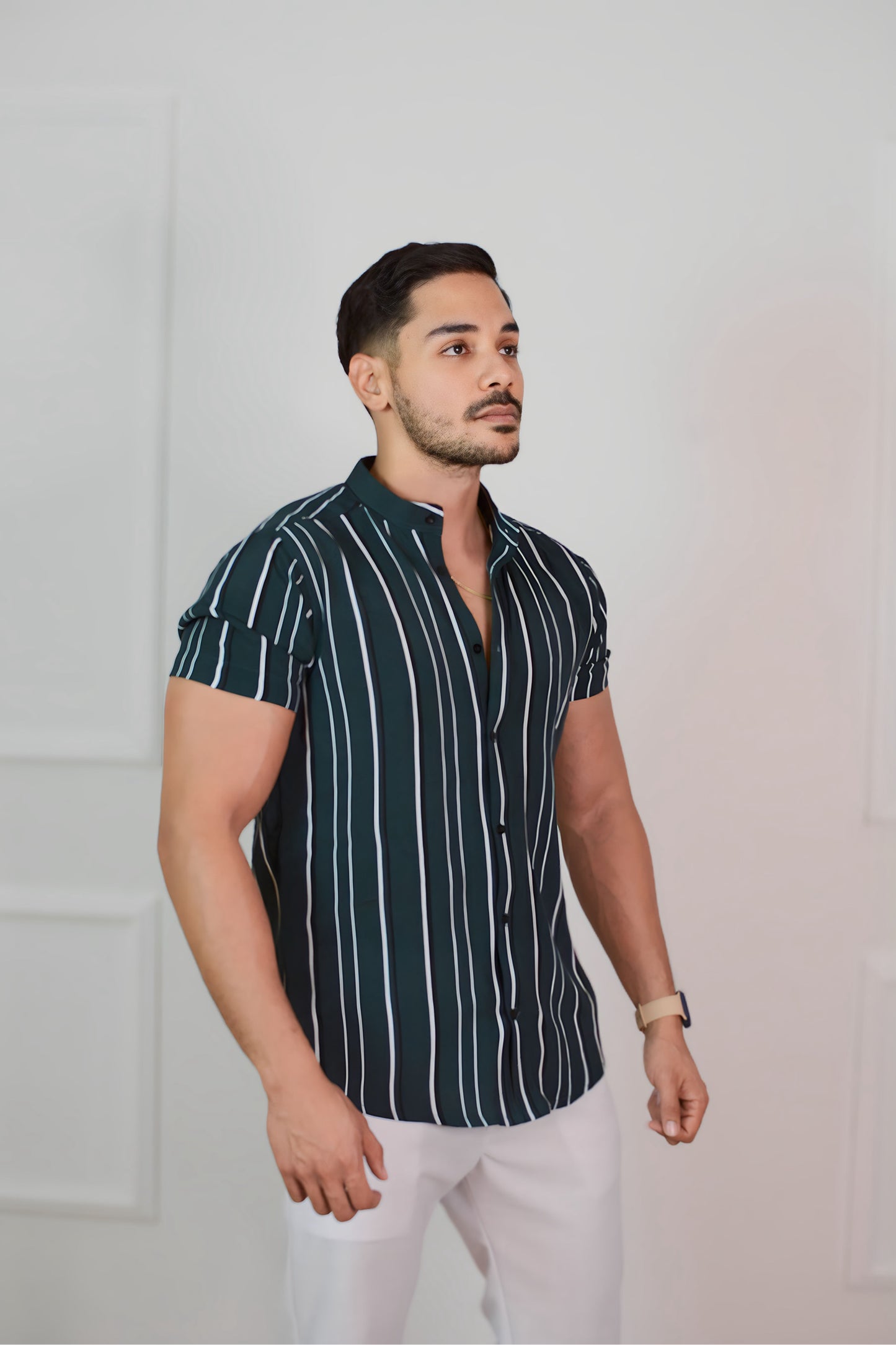 Camisa Green Stripes