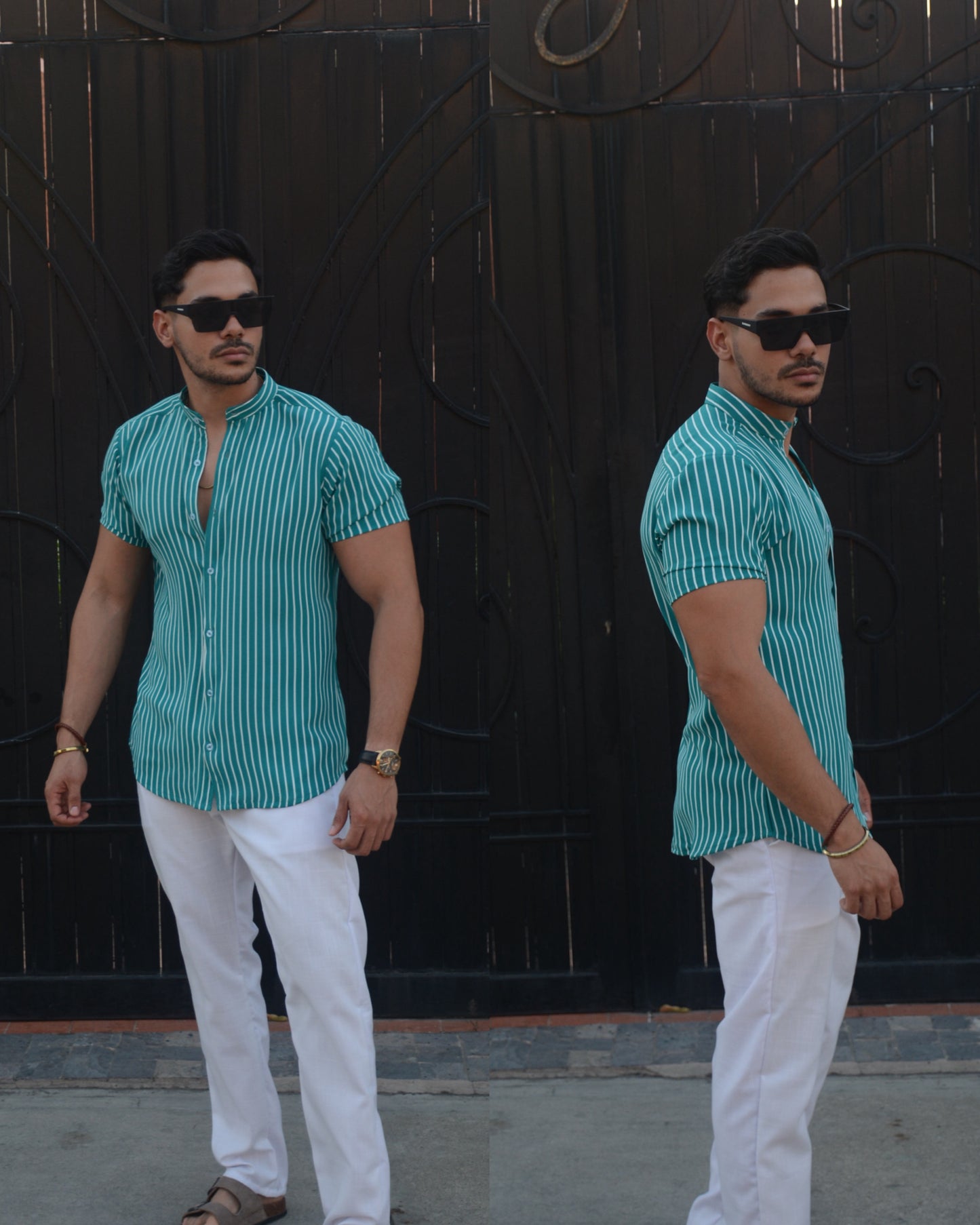 Camisa Aqua Stripes 2