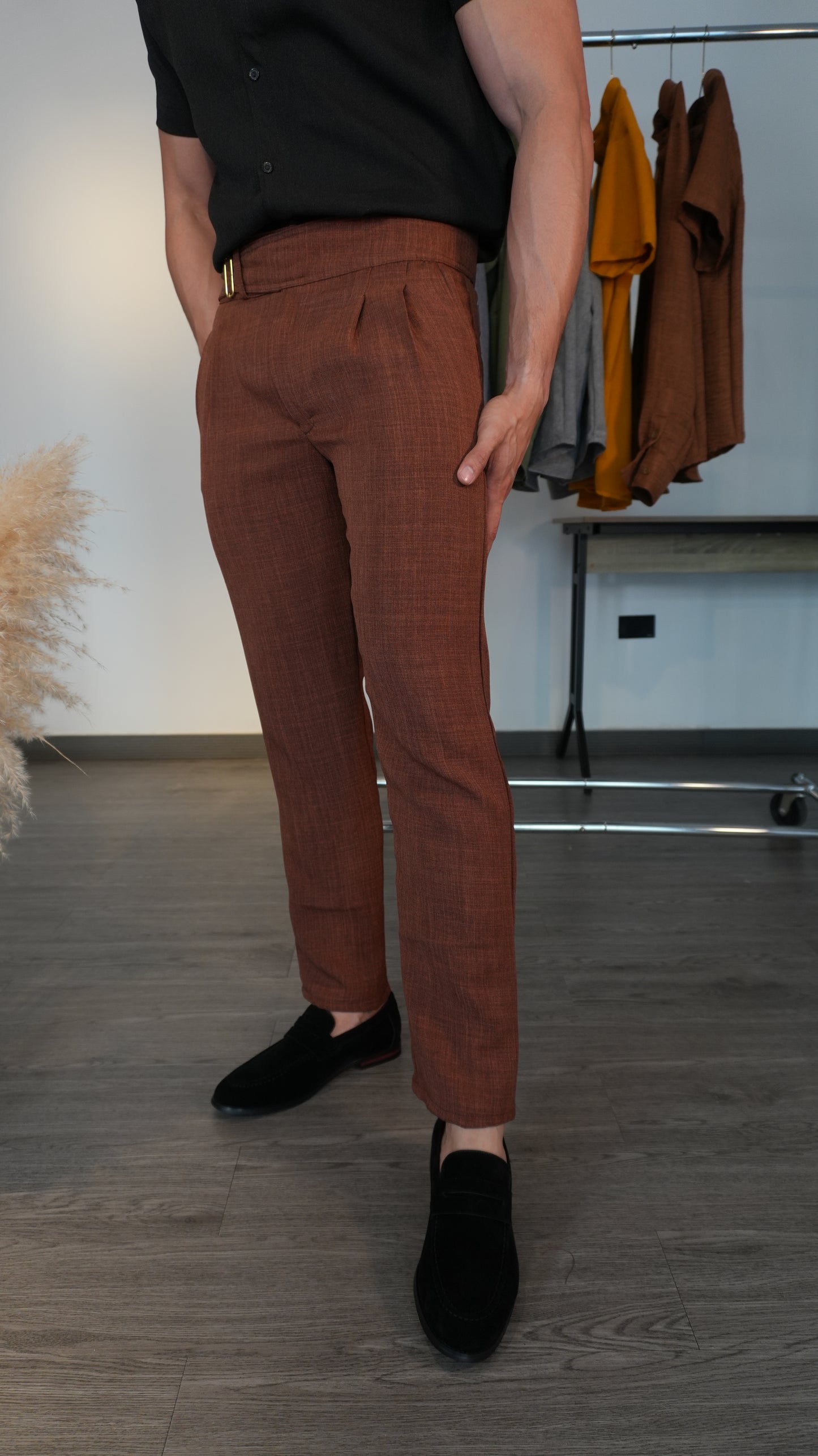 Pantalón Cioccolato | Lino Italiano (Marrón Chocolate) — Sangre & Lino