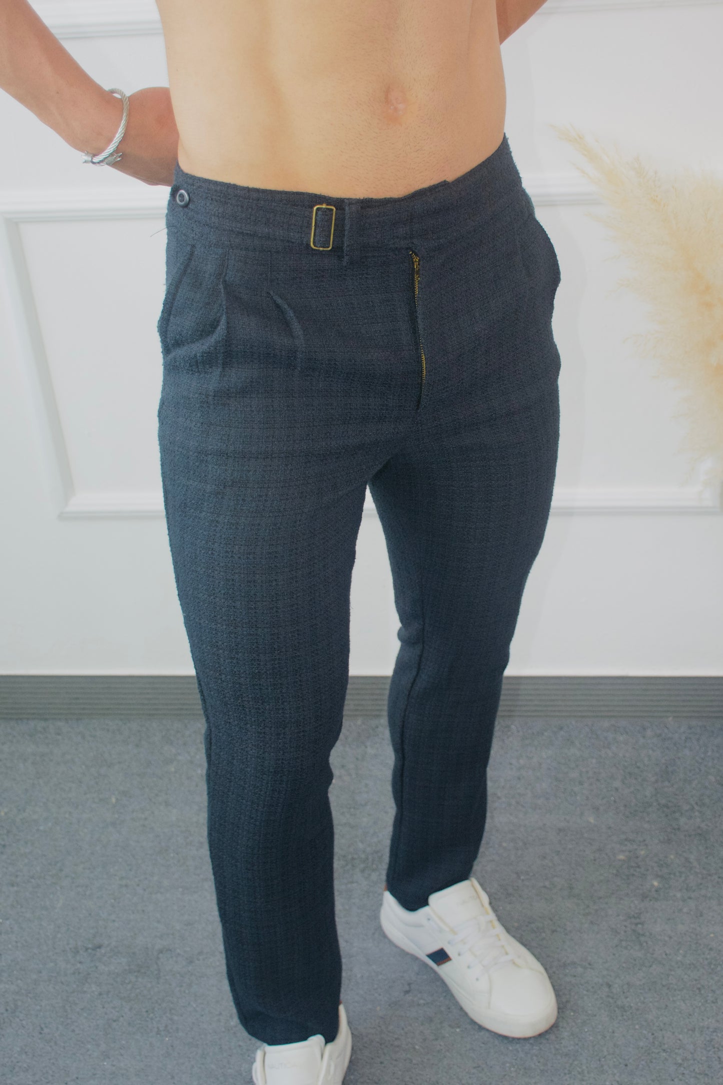 Pantalon Azul Tejido Italiano