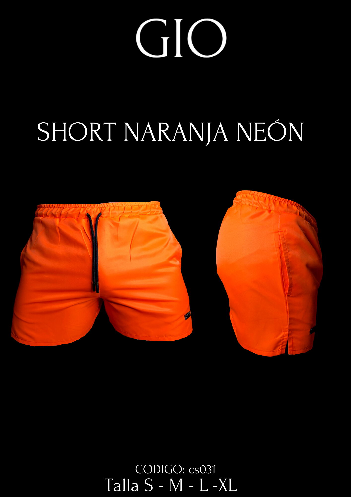 Short Naranja Neón