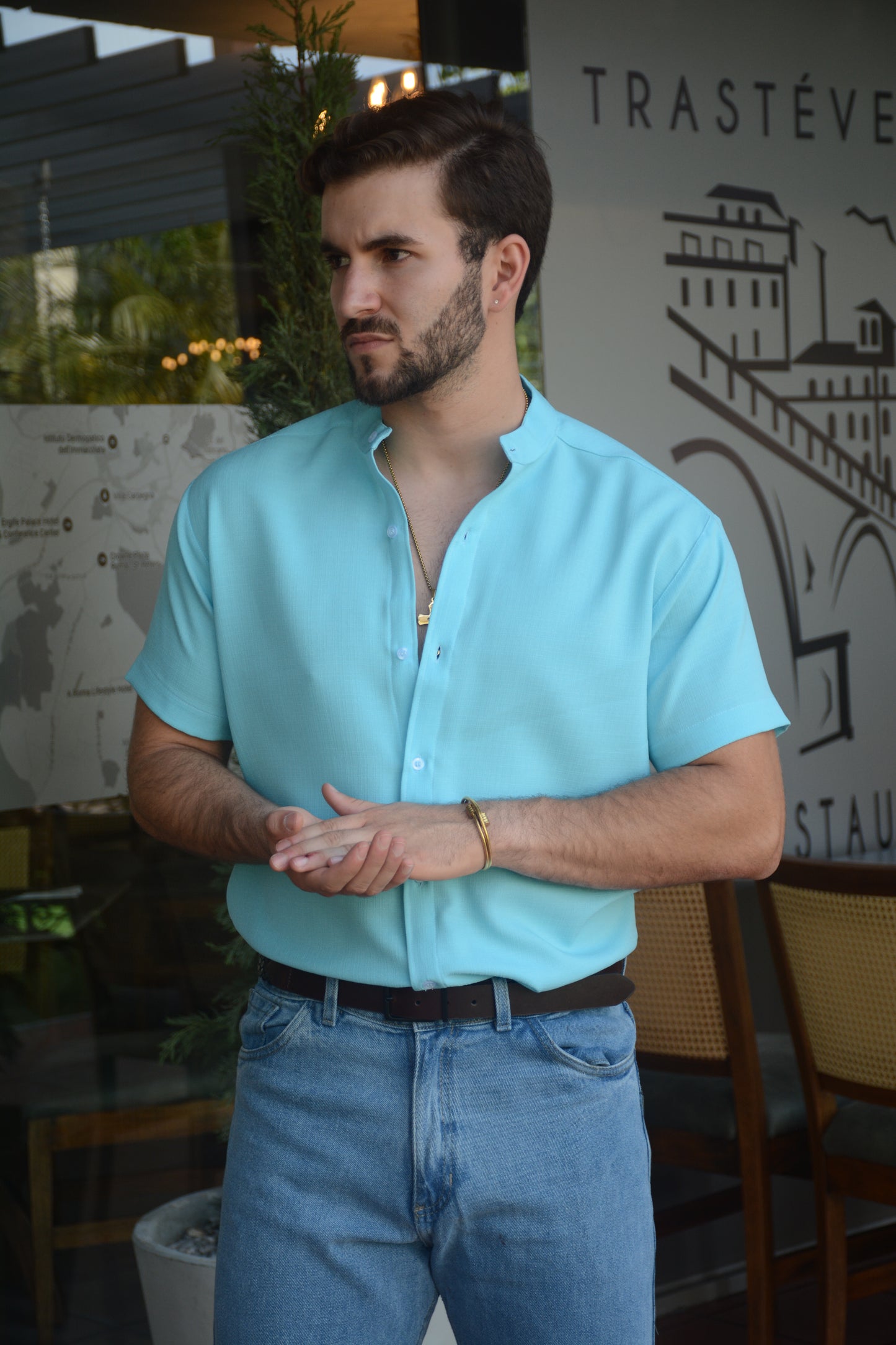 Camisa Aqua Light Lino