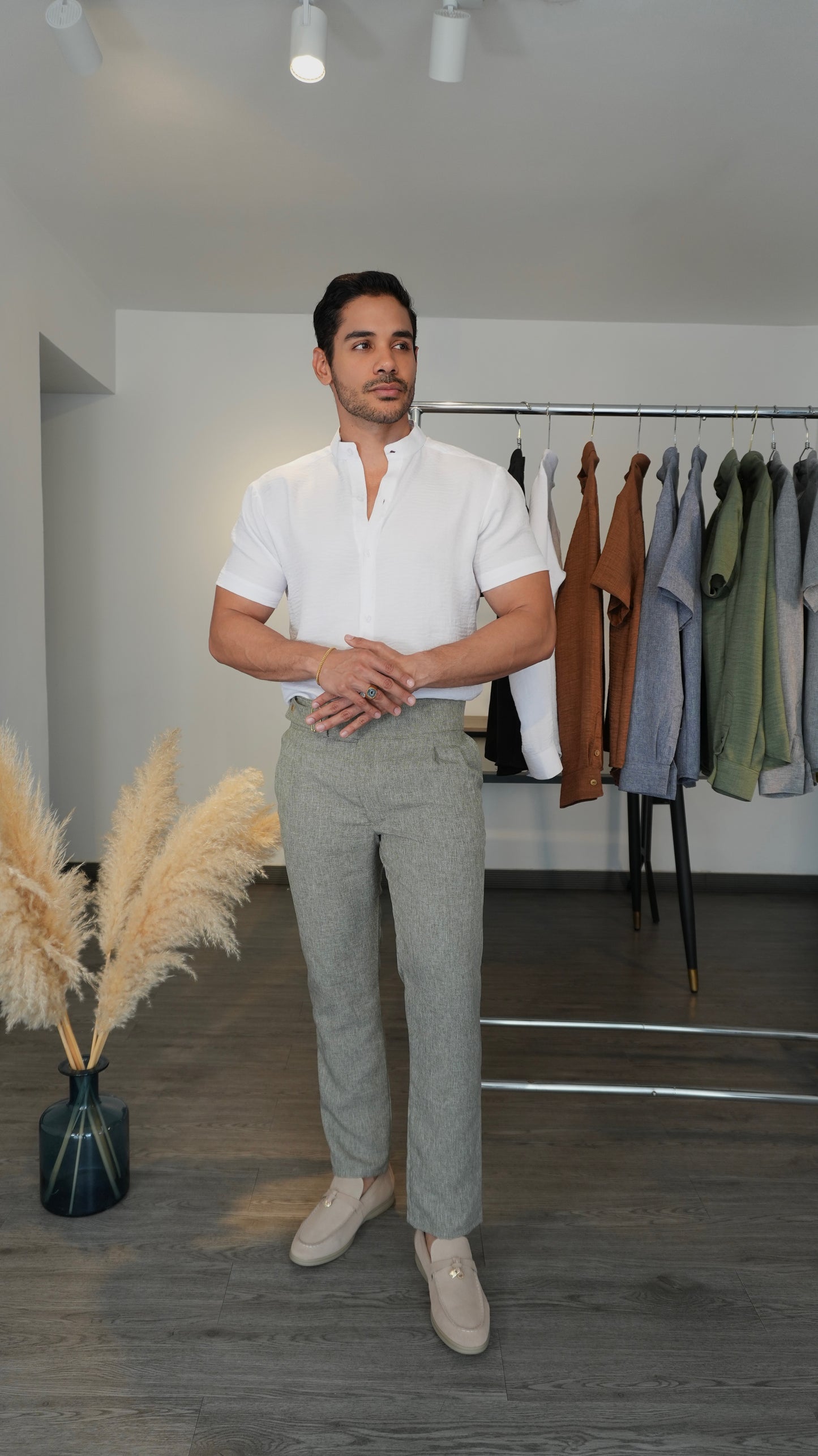 Camisa Bianca Pura | Cuello Mao (Blanco)