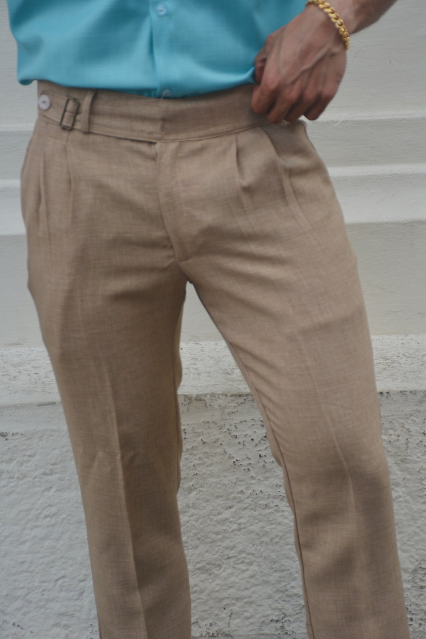 Pantalon Marron Ocre Lino edición Exclusive